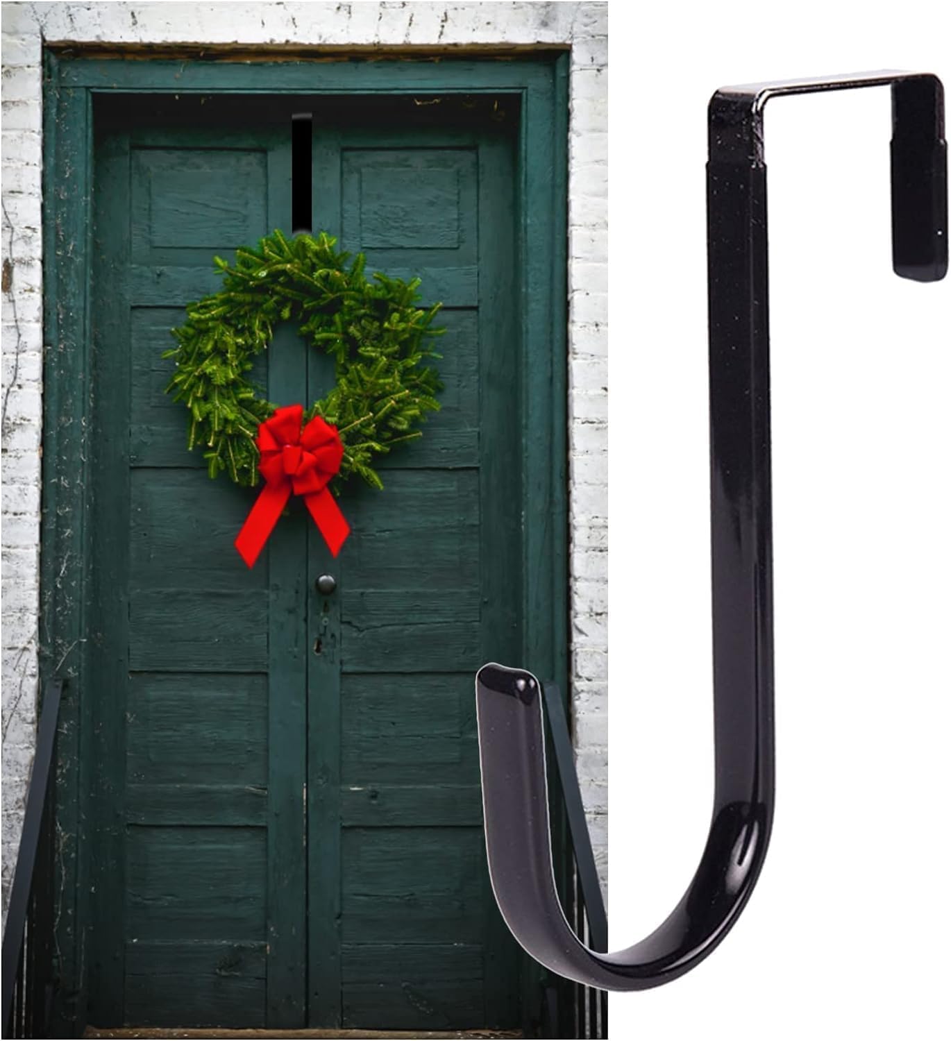 Strong Black Wreath Hanger 5 20lb Load Bearing