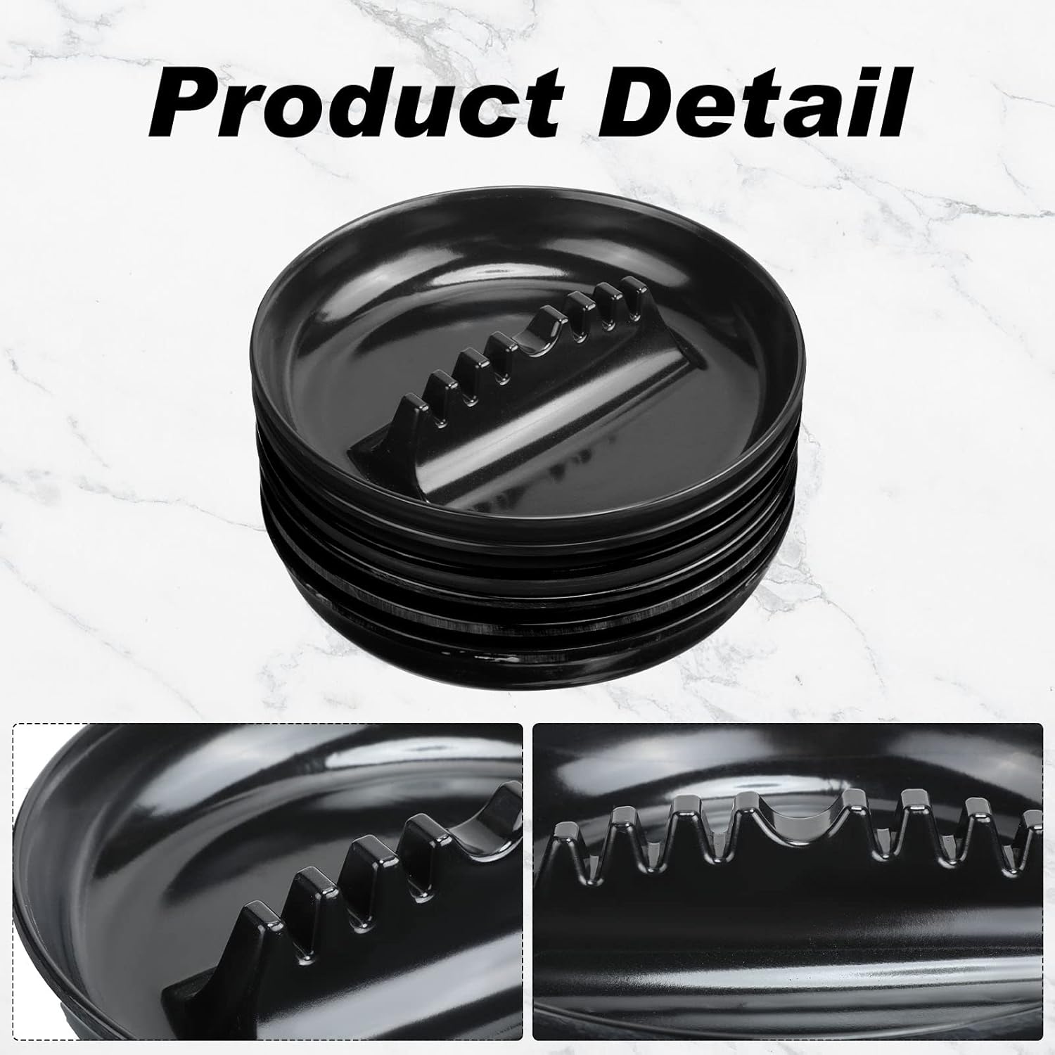 Reginary 12 Pcs Round Plastic Ashtray Set