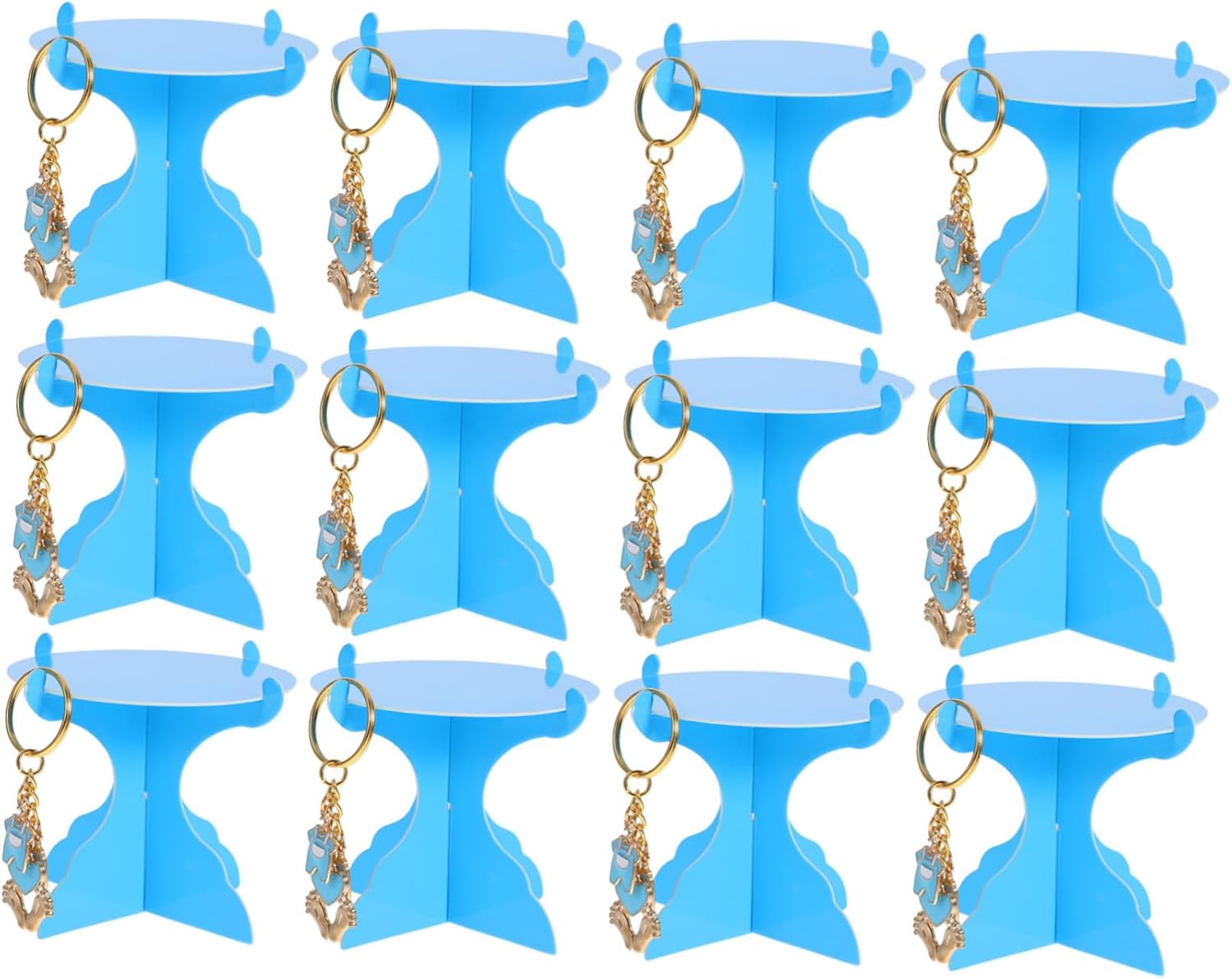 1 Set Shower Gender Reveal Cupcake Rack Keychain Favors