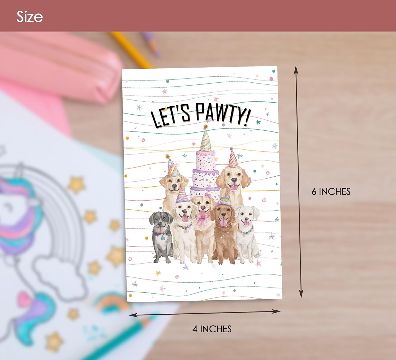 VAVINCI Pets Birthday Party Invitations 30 Sets with Envelopes