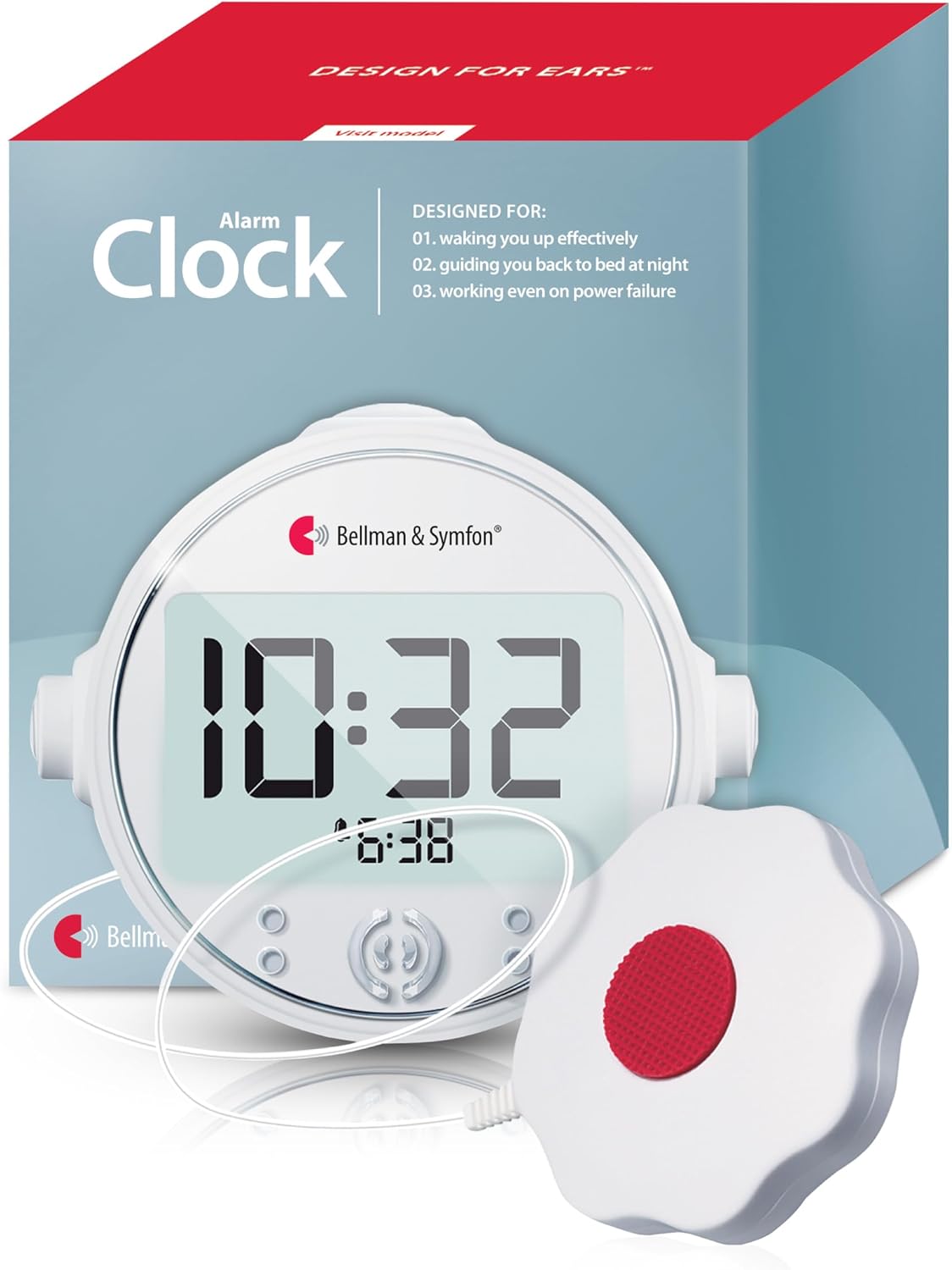 Bellman Symfon Vibrating Alarm Clock Pro with Bed Shaker