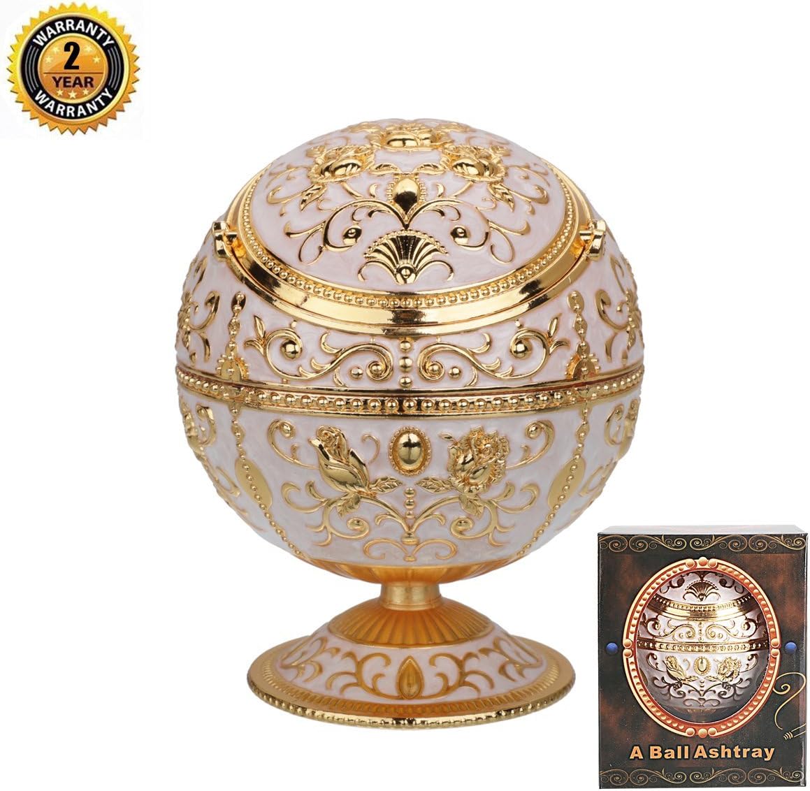 LAUYOO Windproof Ashtray with Lid for Cigarettes