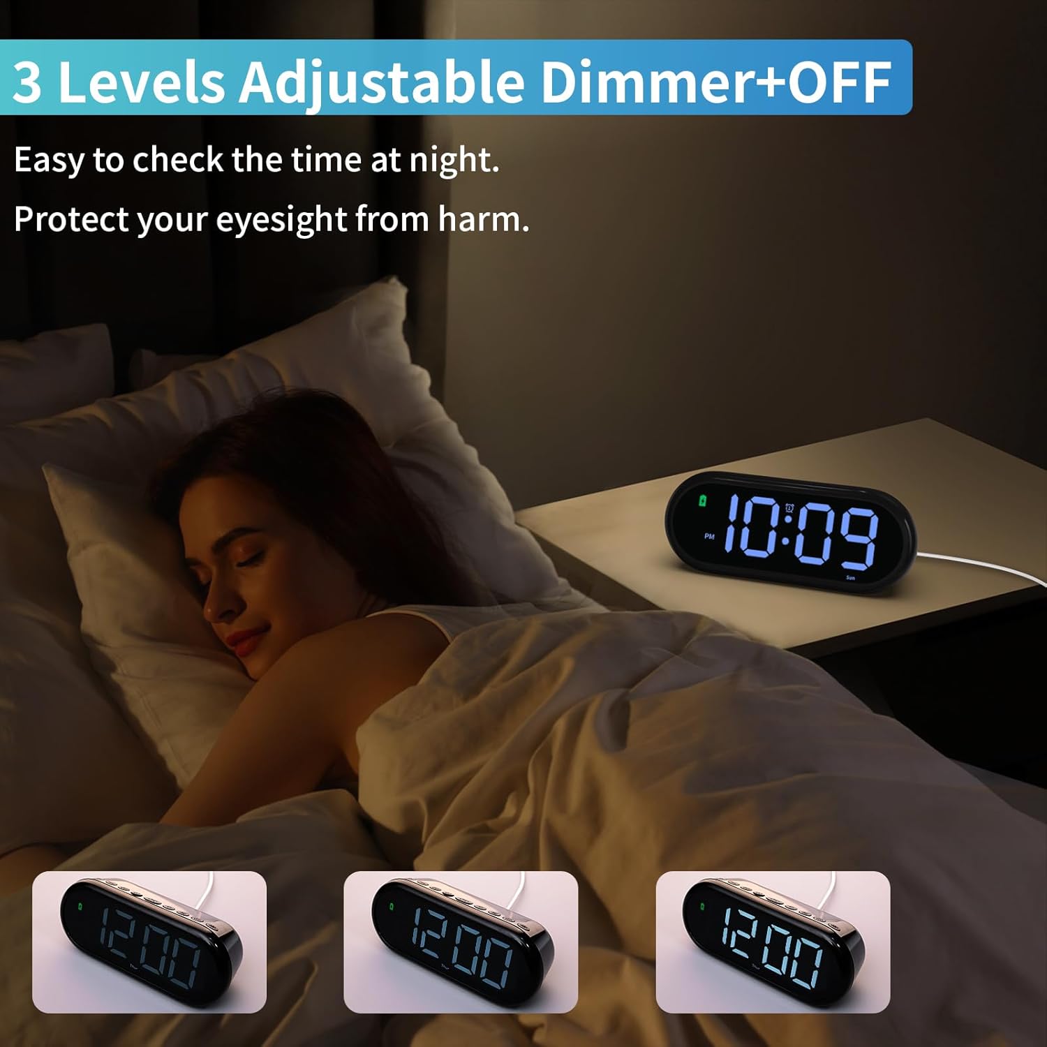 Oviouit Digital Clock with Dual Alarms and Timer