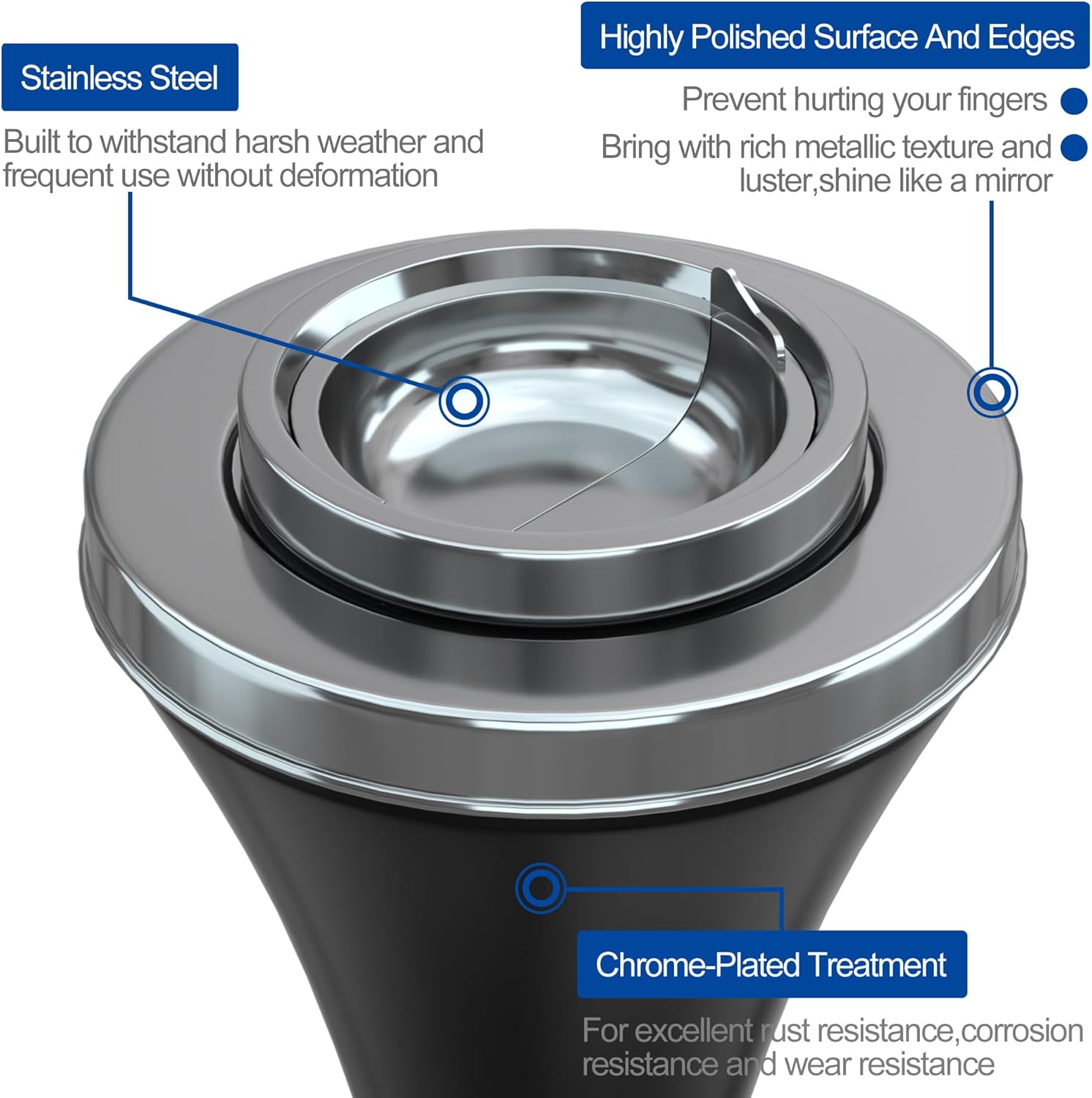 Reliancer Floor Standing Ashtray with Detachable Cigar Container