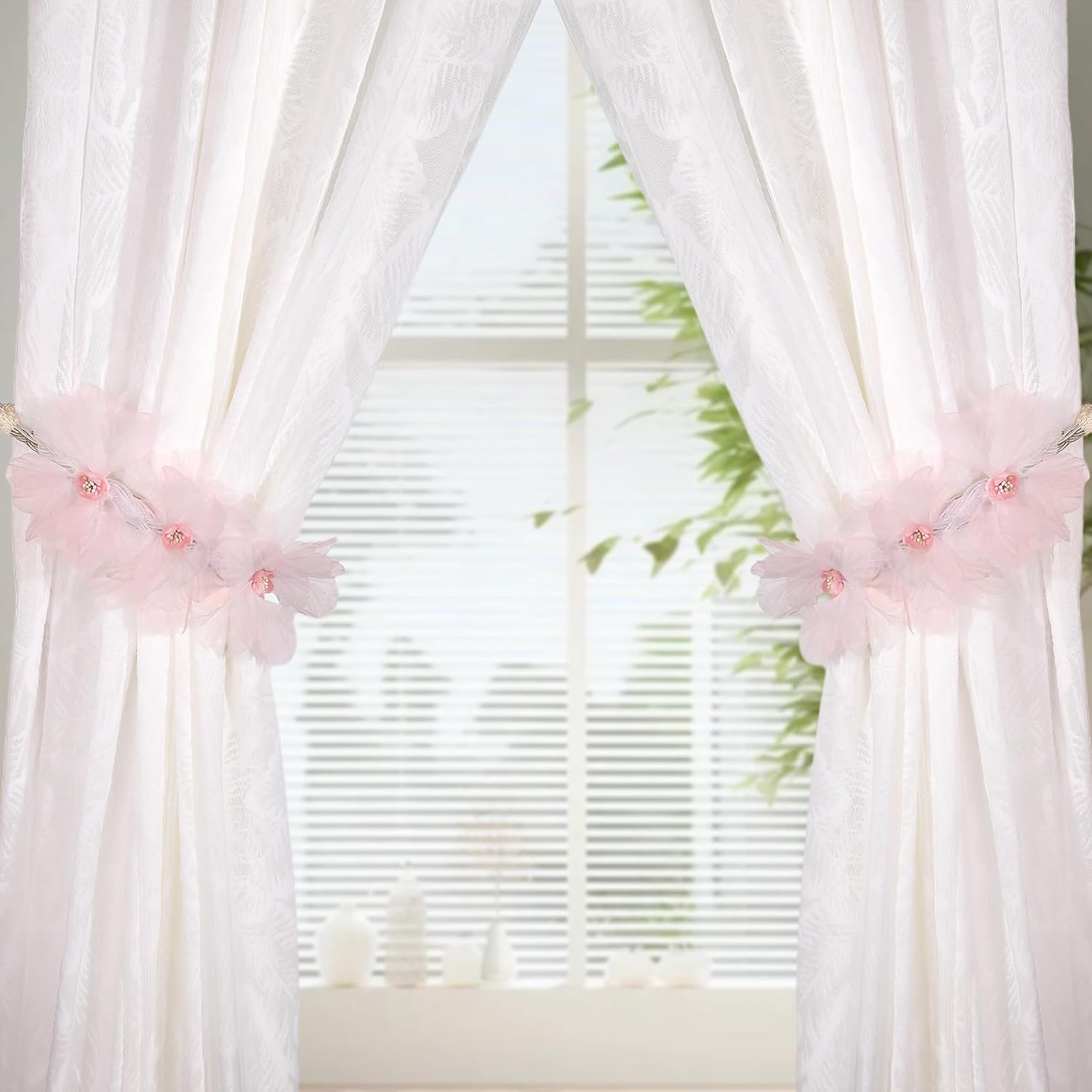 SUQ I OME Boho Curtain Tiebacks Set of 2 Pink