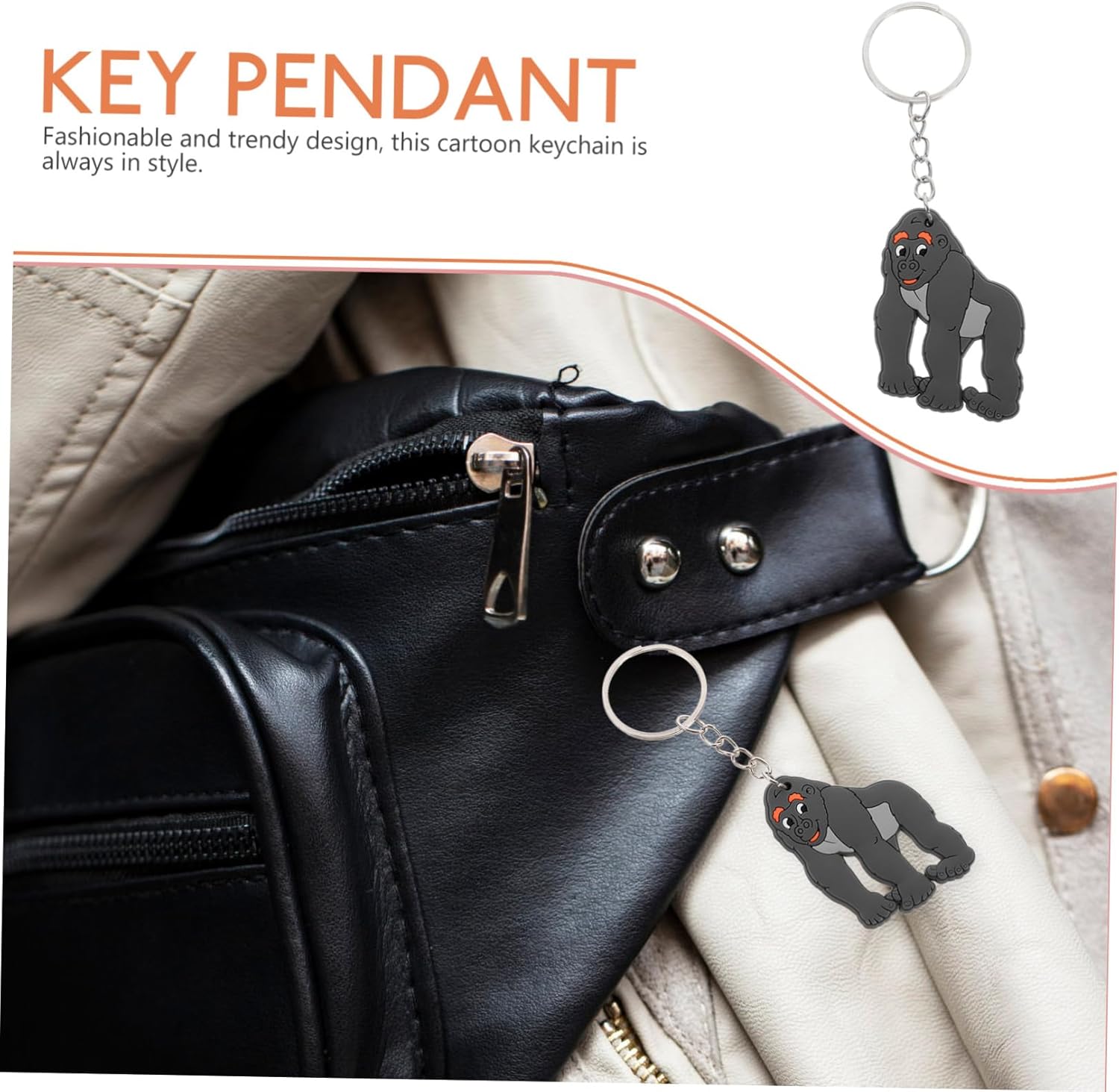 12pcs Cute Animal Keychain Gorilla Charm Birthday Party Favor