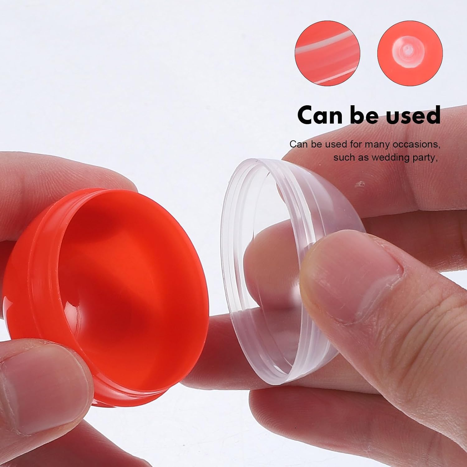 50pcs Transparent Vending Capsules 38mm Gumball Toys