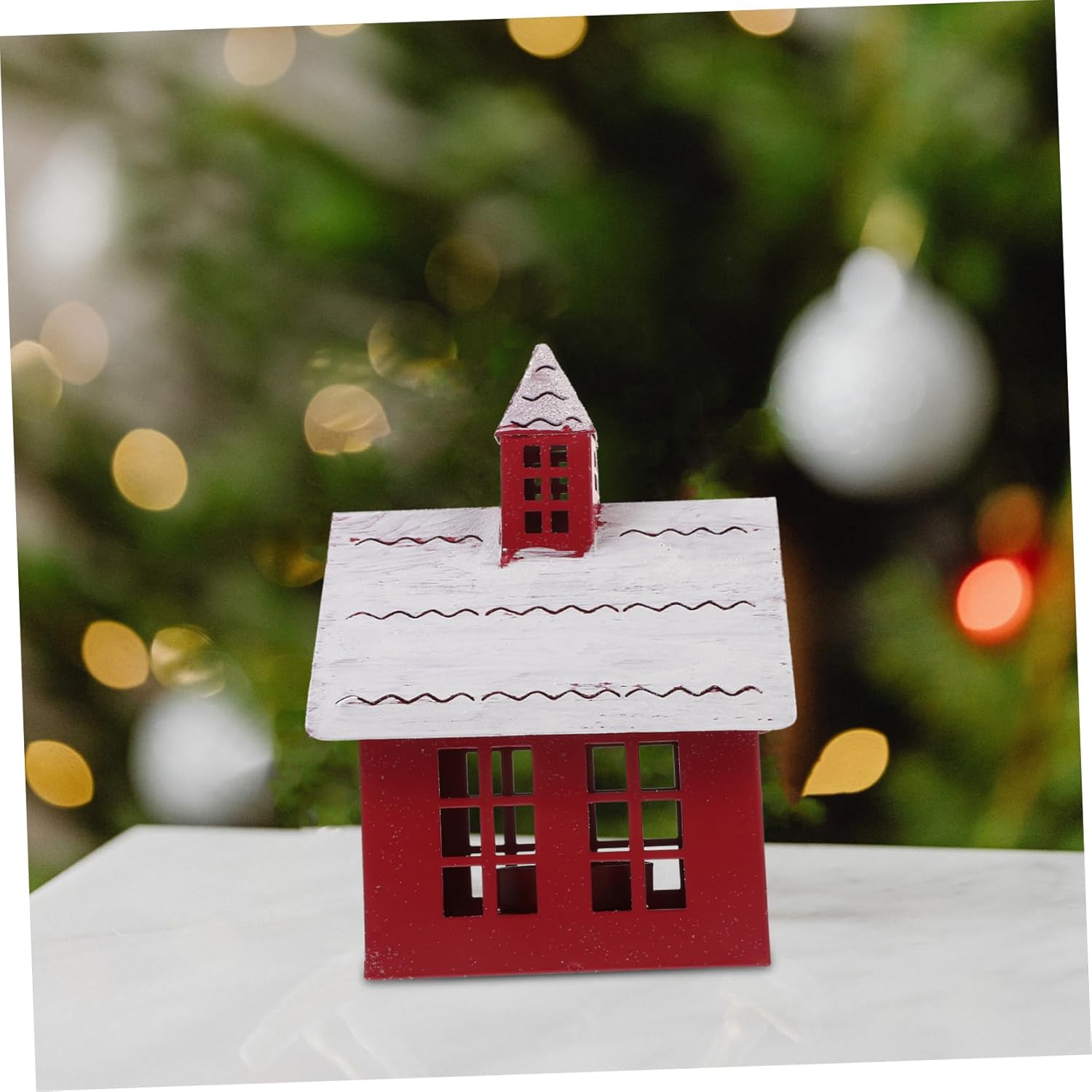 Cute Christmas Village House Candle Holder for Home Decor