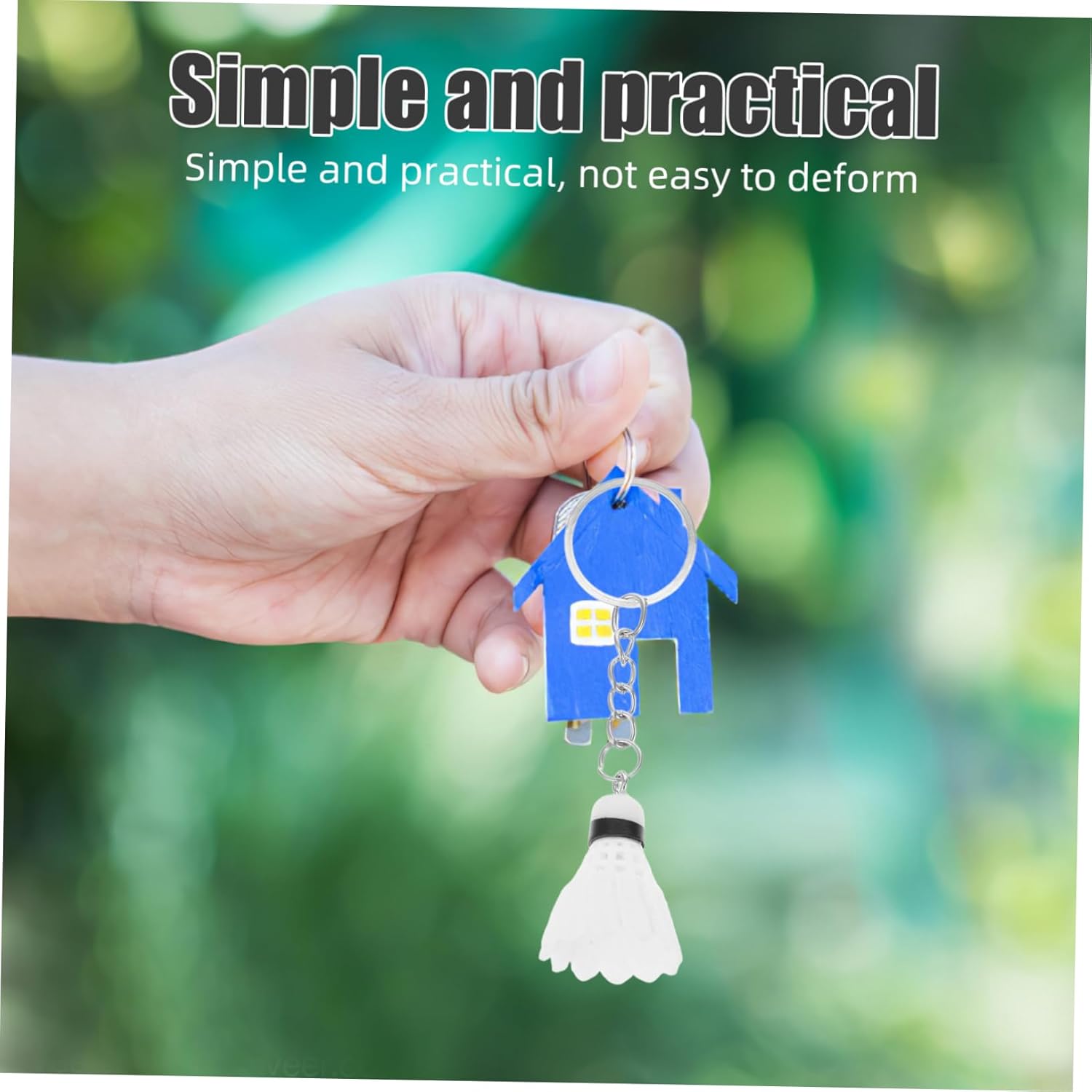 VICASKY 12pcs Mini Badminton Keychains Cute Sports Accessories