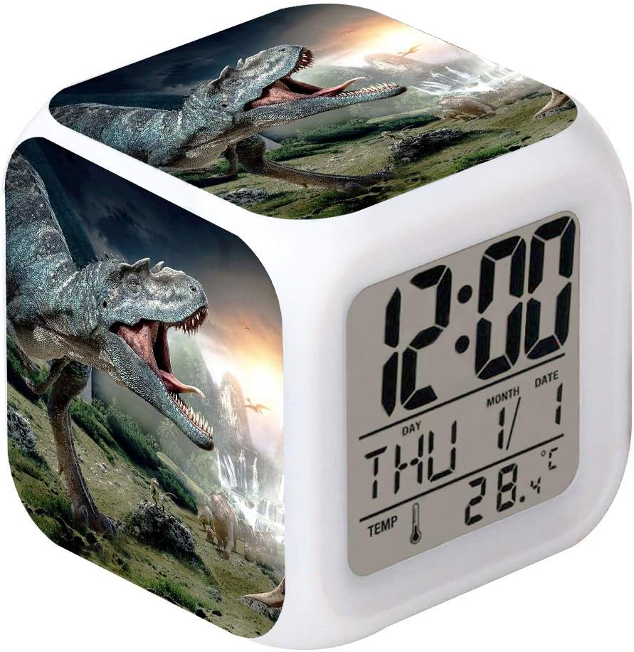 LED Alarm Clock Dinosaur Tyrannosaurus Rex Design
