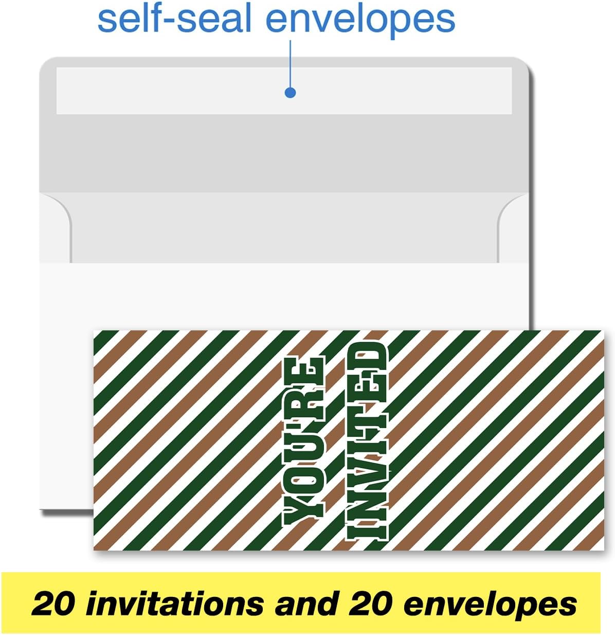 VAHATAN Football Ticket Party Invitations 20 Pack