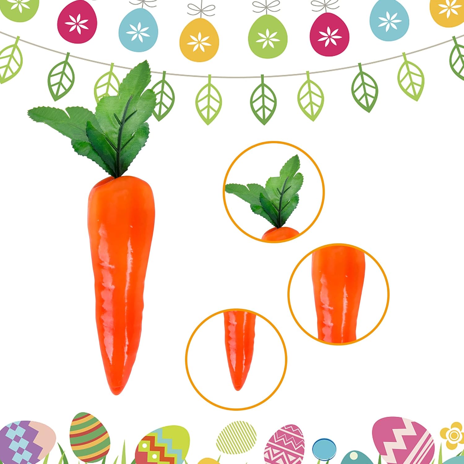 Wehhbtye 10PCS Artificial Carrots for Easter Decor