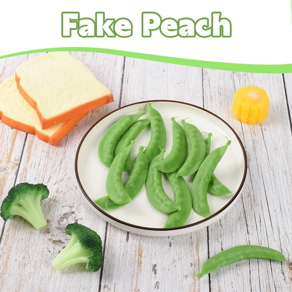 Lifelike Artificial Green Peas for Kitchen and Decor Use
