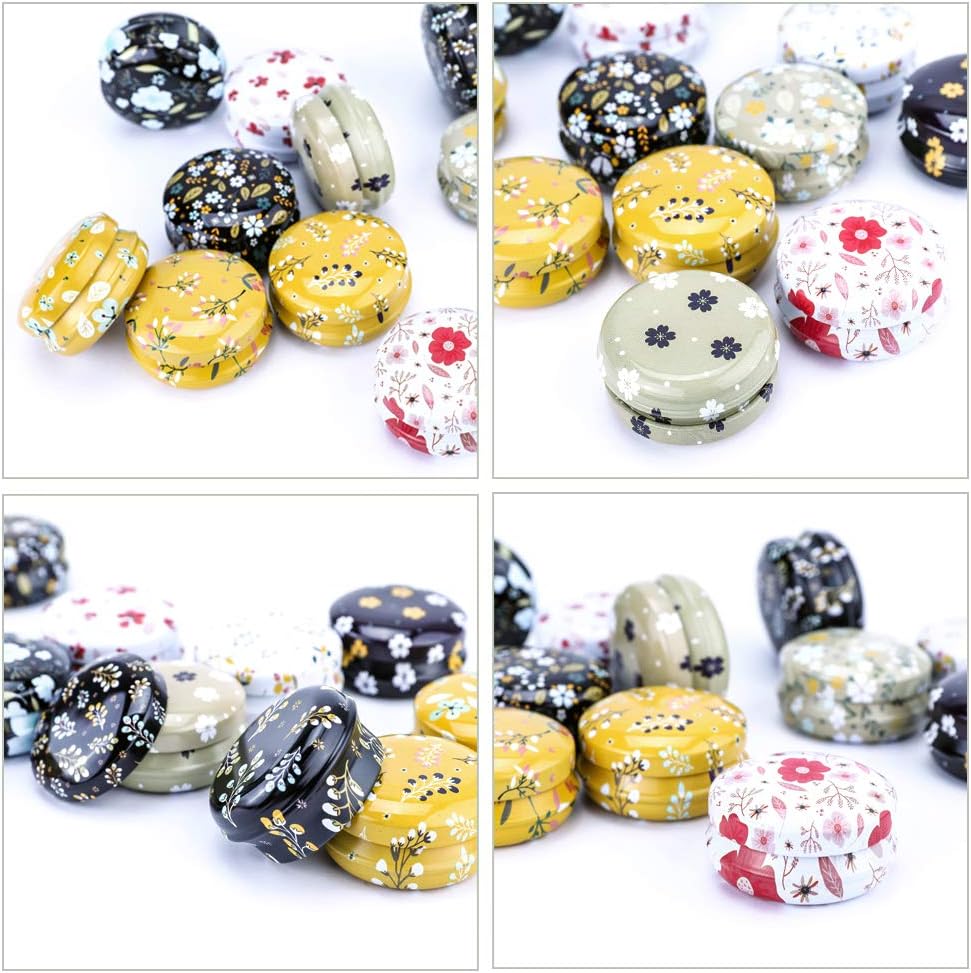 Rolin Roly 12Pcs Mini Aluminum Candle Travel Tins with Lids