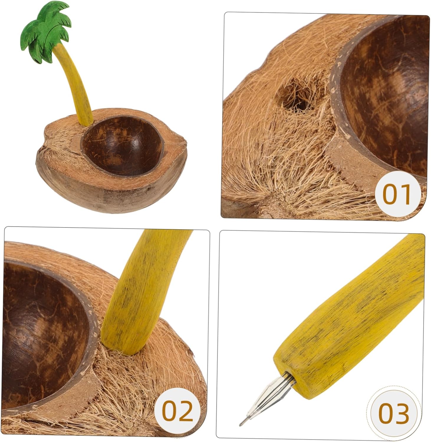 Coconut Shell Candle Holder Bowl for Home Parties Weddings