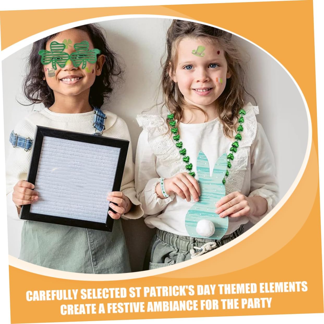 Patricks Day Party Favor Set with Shamrock Glasses Necklace Bracelet Accessories