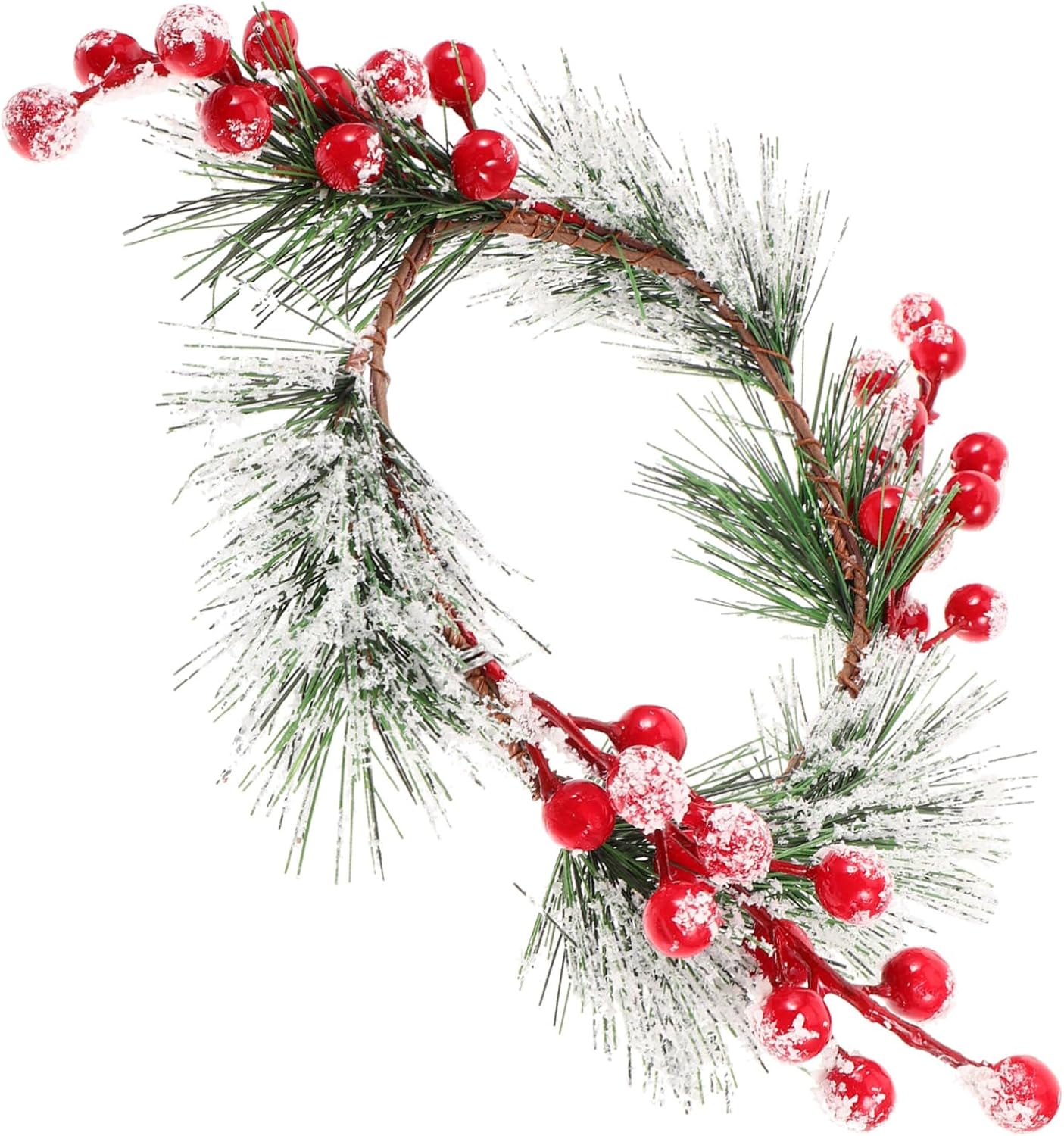 Christmas Candle Wreath for Holiday Pillar Candles