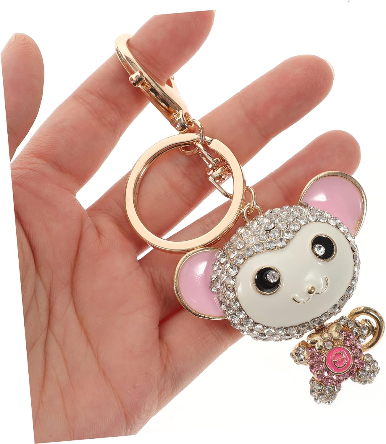 Operitacx 2pcs Monkey Keychain Metal Key Ring