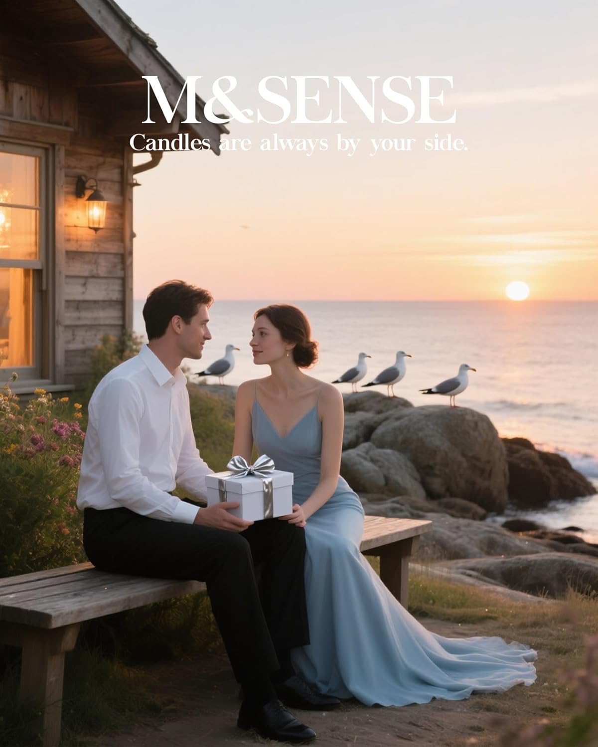 MSENSE Summer Soy Candles Jar 113oz 70 Hour Burn