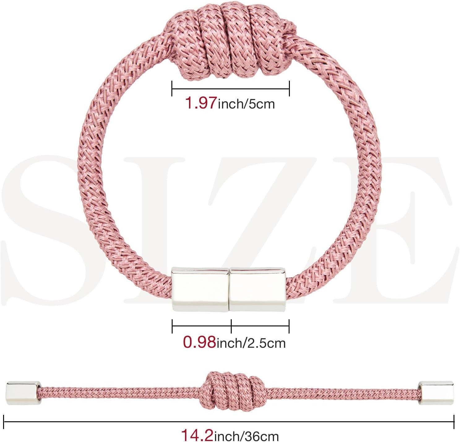 NICEEC 4 Pack Magnetic Curtain Tiebacks Pink