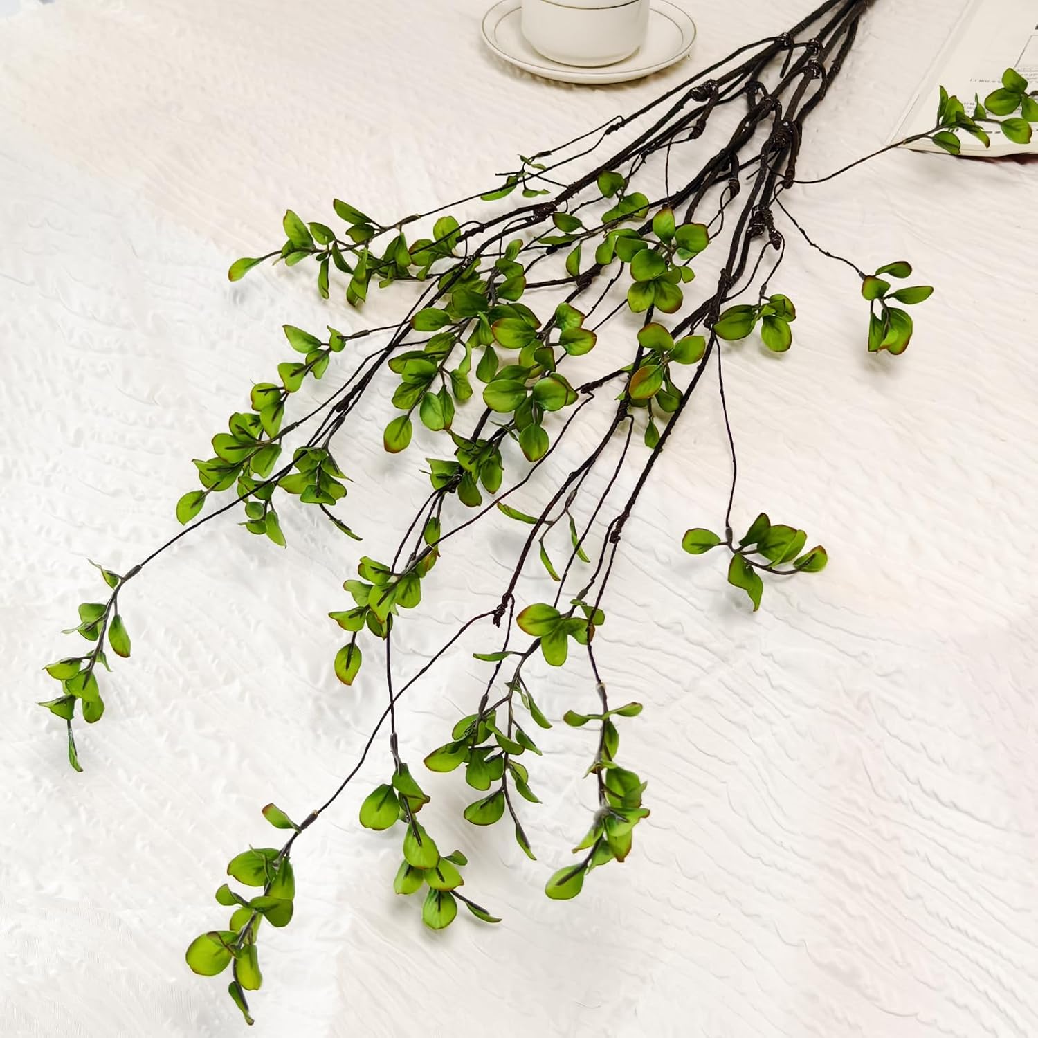 4 Pcs Artificial Ficus Branches for Vase Filler and Centerpiece