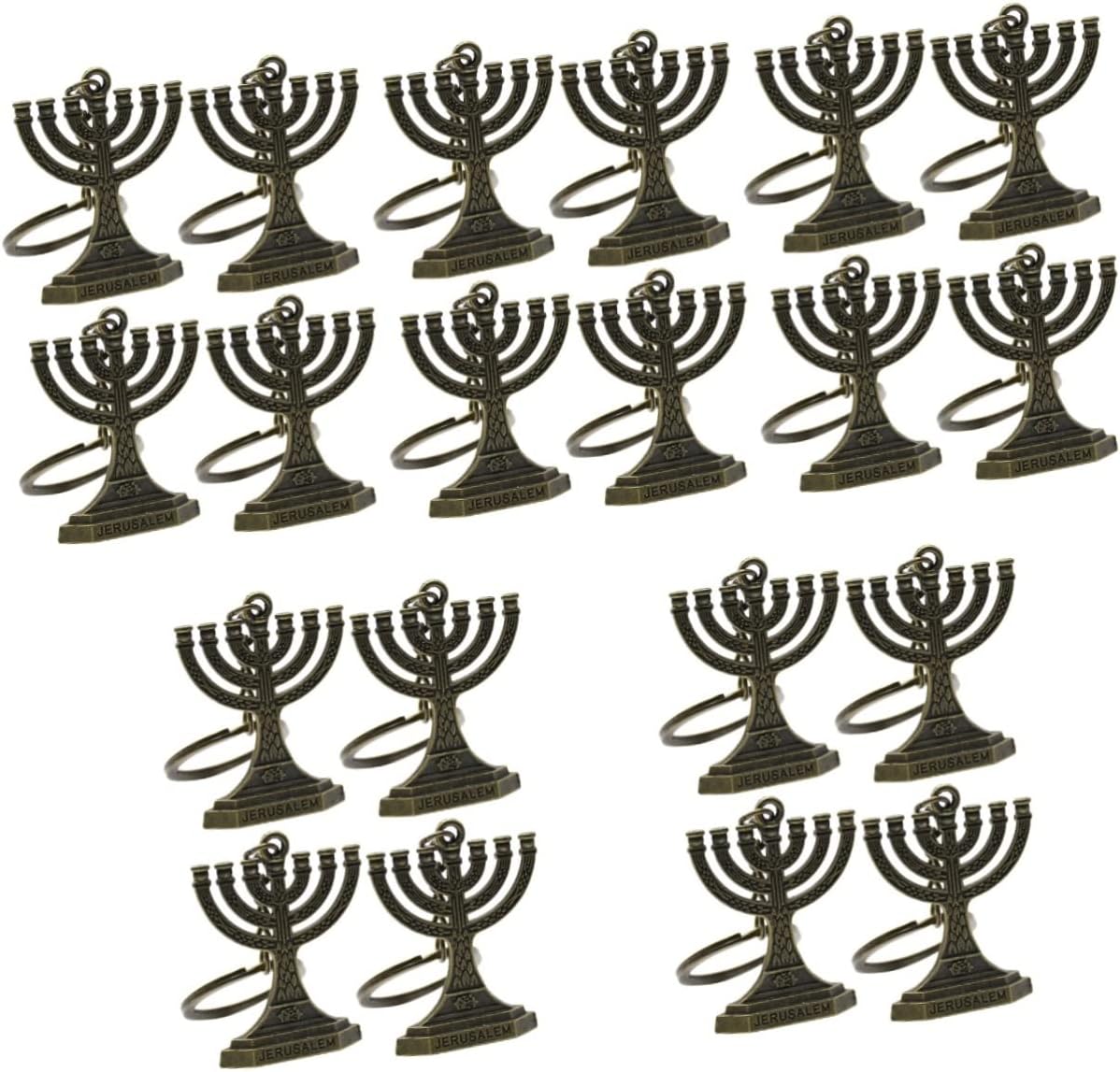 20 Pcs Hanukkah Key Ring Tote Purse Backpack Keychain
