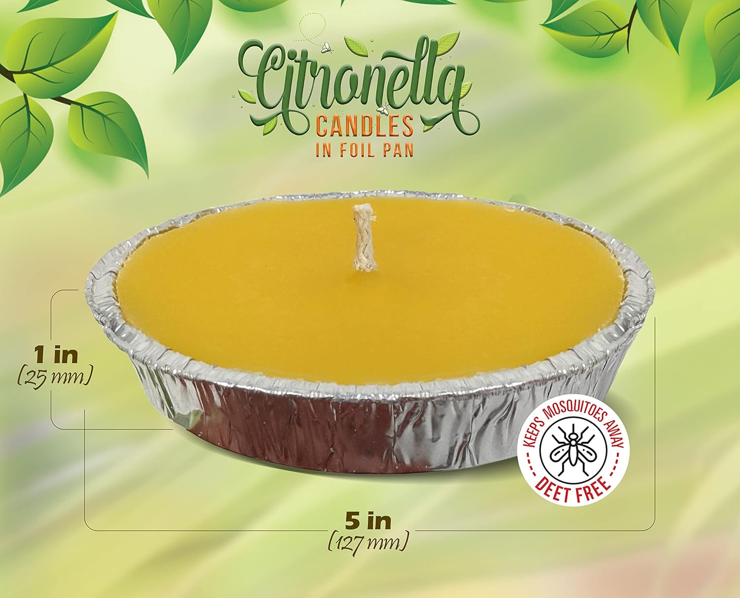 Hyoola Citronella Candles 3 Pack Outdoor Indoor