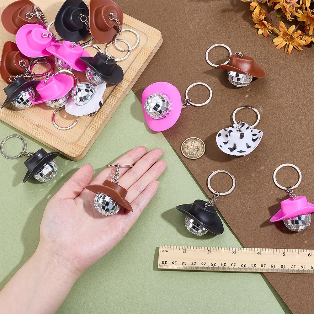 PH PandaHall 20pcs Western Cowboy Hat Keychains