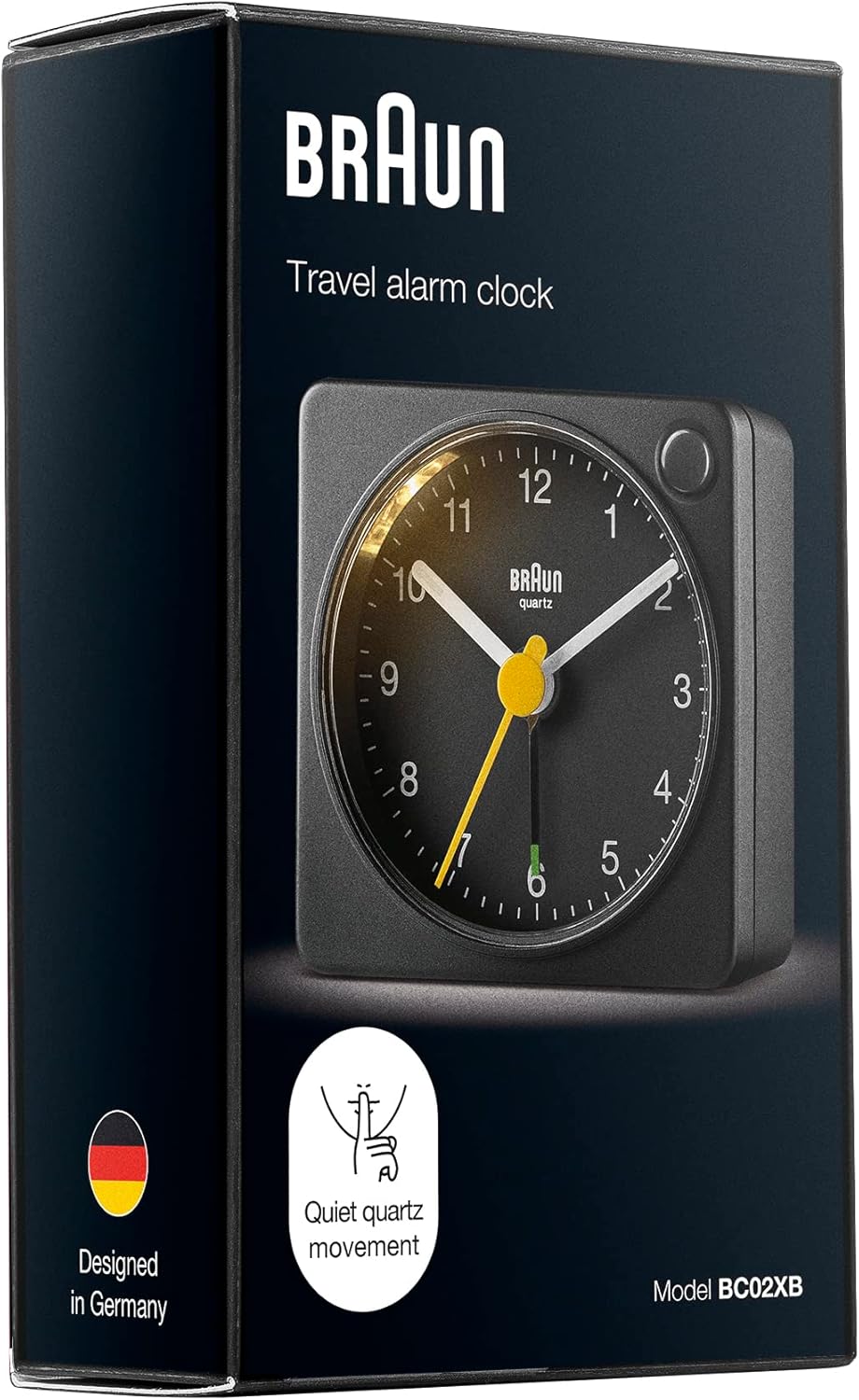 Braun Classic Travel Analogue Alarm Clock with Snooze and Light