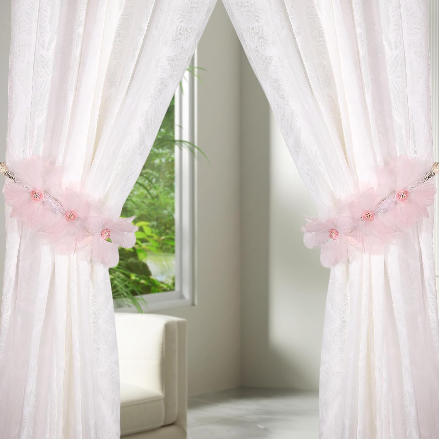 SUQ I OME Boho Curtain Tiebacks Set of 2 Pink