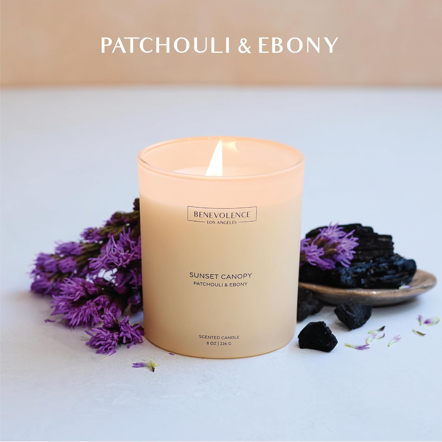Benevolence LA Patchouli Ebony Scented Candle 8oz 45-Hour Burn