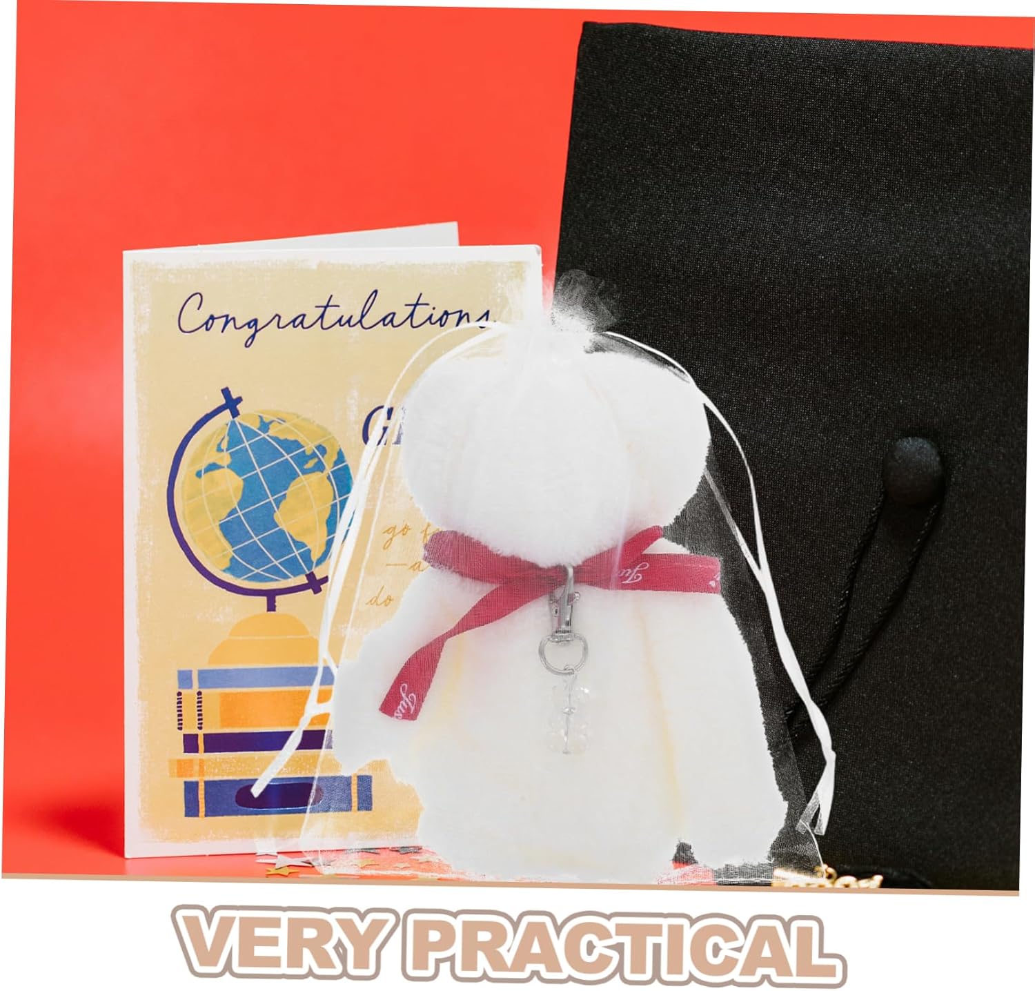 Graduation Party Bear Towel Keychain Set