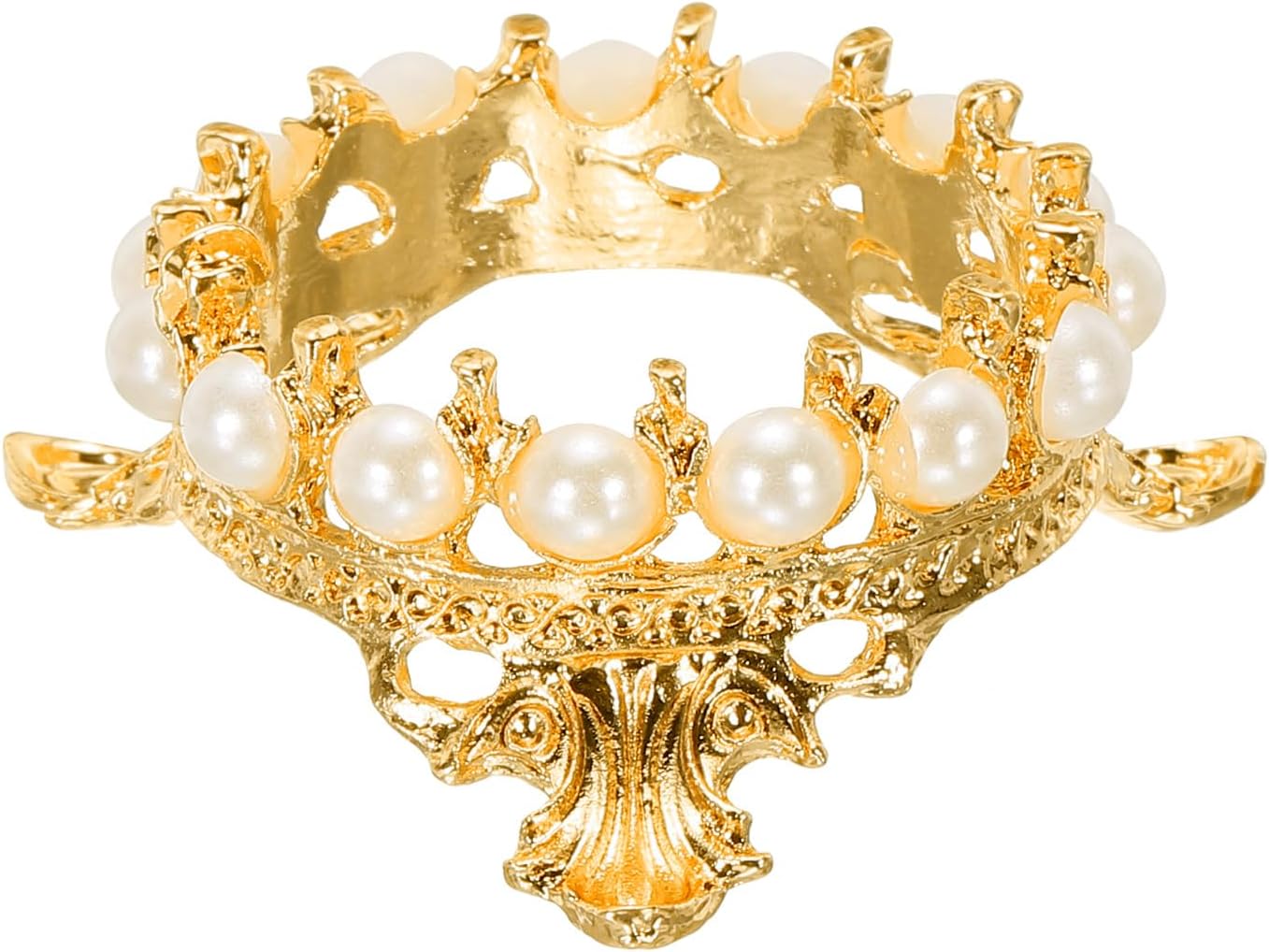 MECCANIXITY Gold Tone Crystal Ball Display Holder