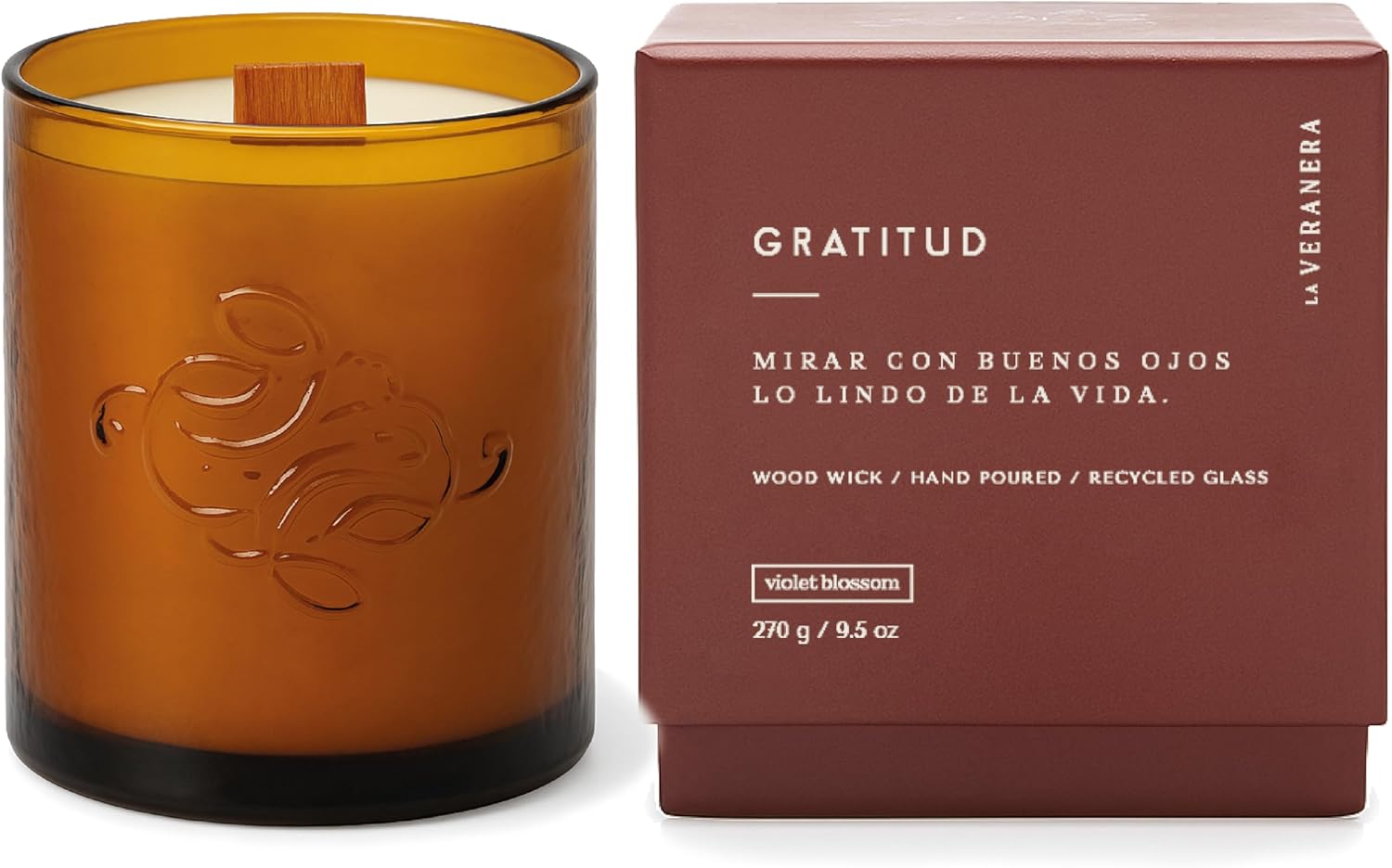 La Veranera Gratitud Candle Violet Blossom