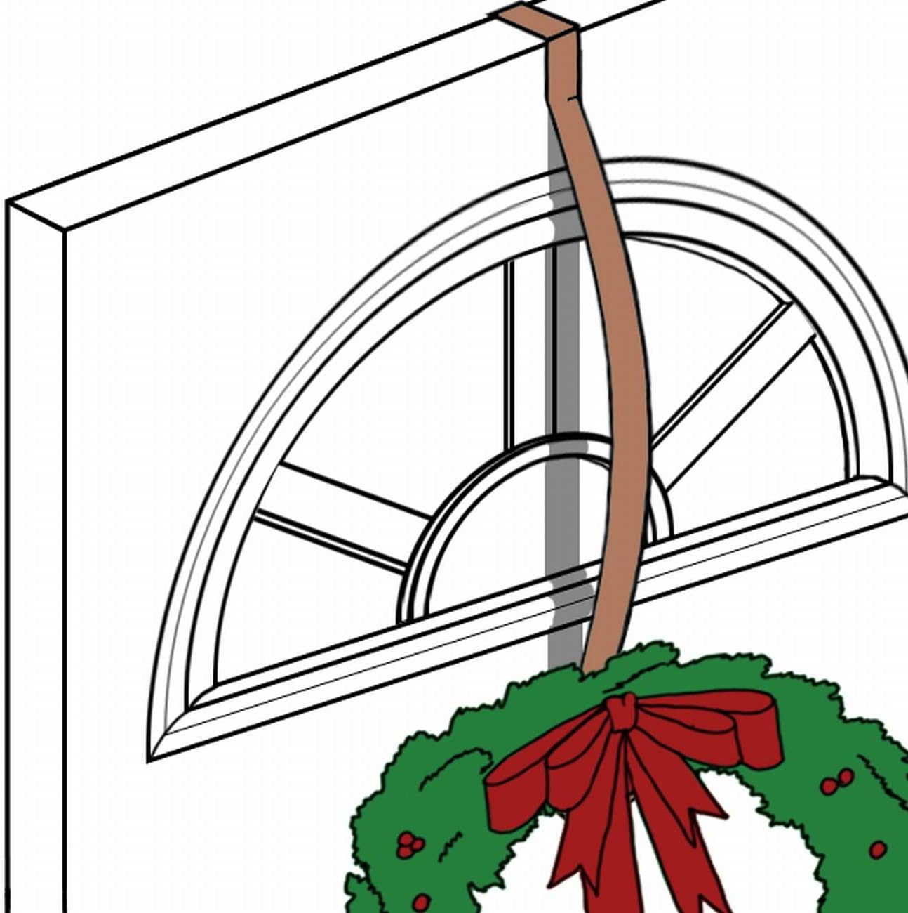 Haute Decor Pewter Holly Wreath Hanger