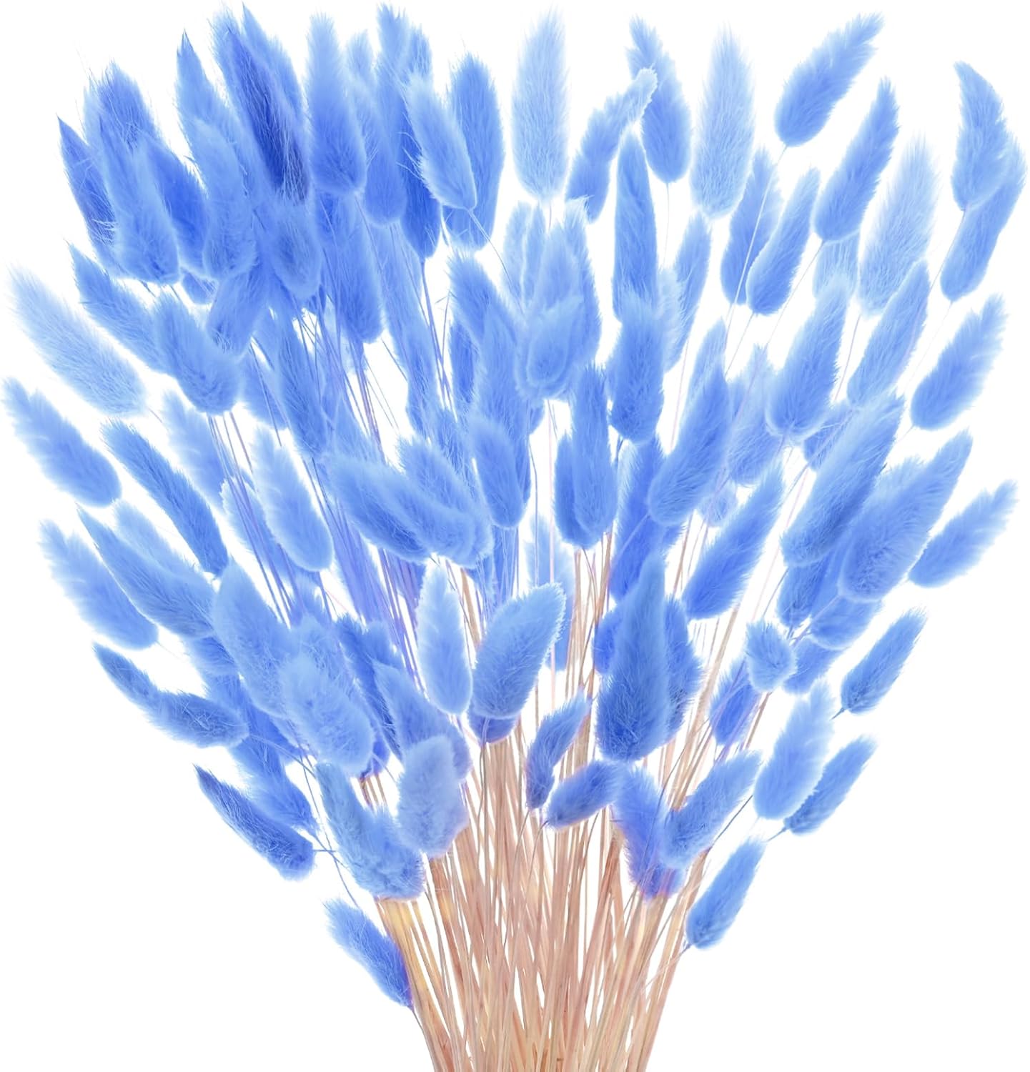 180-Pack Bright Blue Artificial Bunny Tail Grass