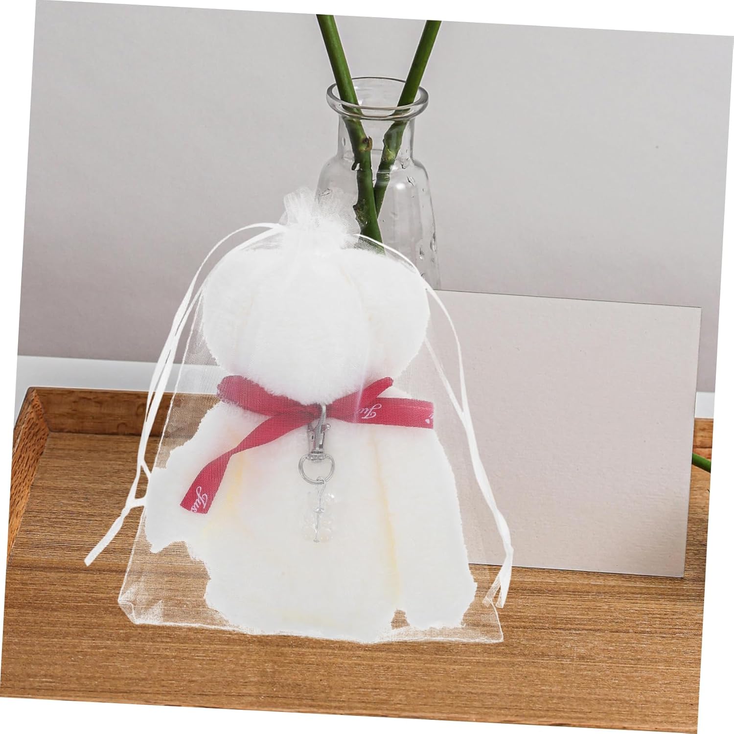 Bear Towel Keychain Set for Baptism and Graduation Favors