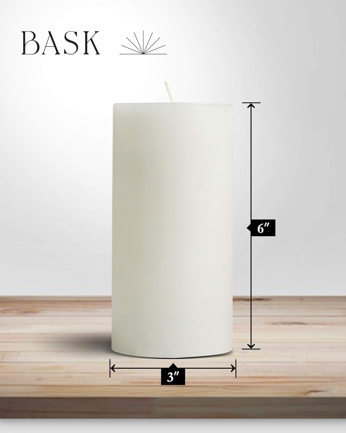 Mottled Pillar Candles Set of 6 Dripless Unscented