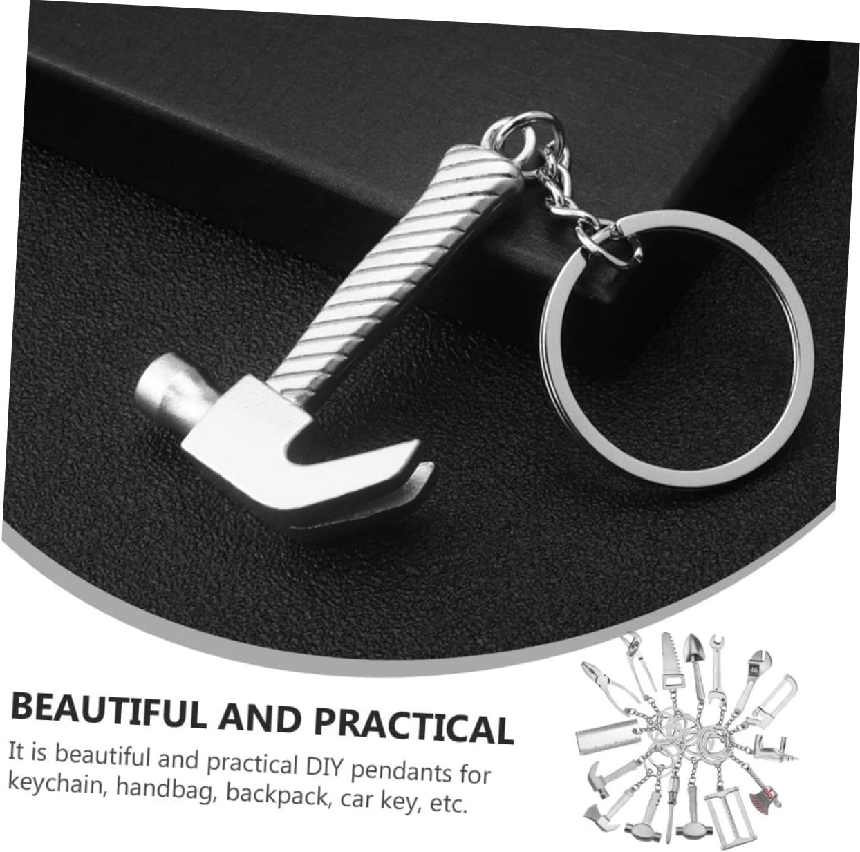 20pcs Unique Wrench Keychain DIY Decor Pendants