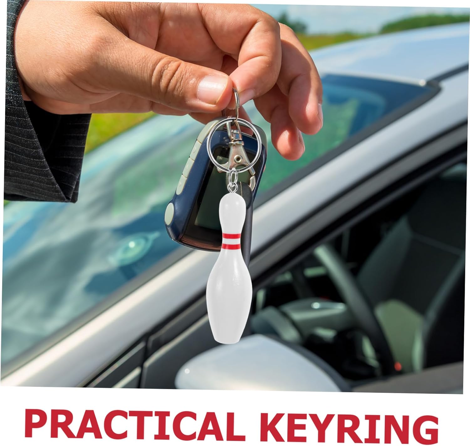 Jojofuny 27pcs Bowling Keychains Stylish Car Key Holder
