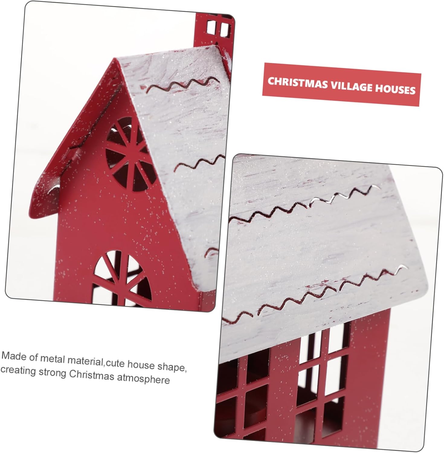 Cute Christmas Village House Candle Holder for Home Decor