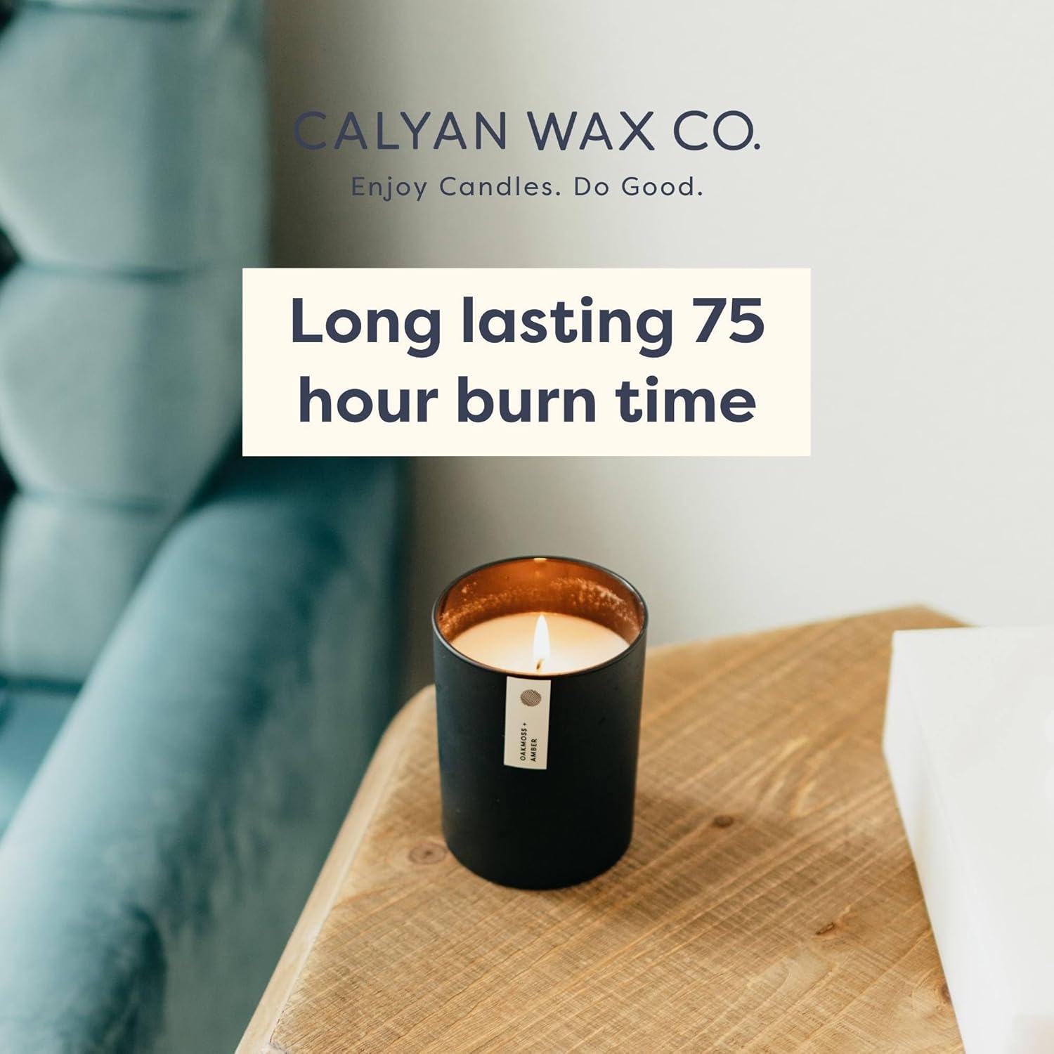 Calyan Wax Candle Mahogany Cashmere 75 Hour Burn