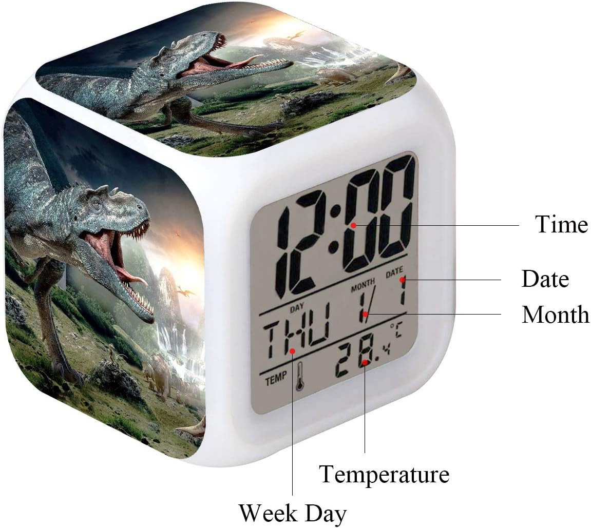 LED Alarm Clock Dinosaur Tyrannosaurus Rex Design