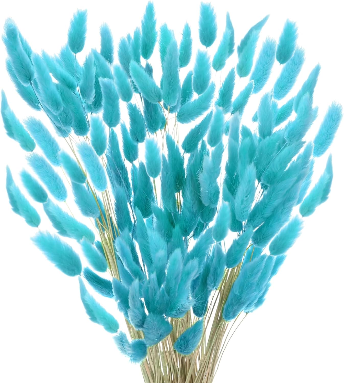 180-Pack Light Blue Bunny Tail Grass Decor