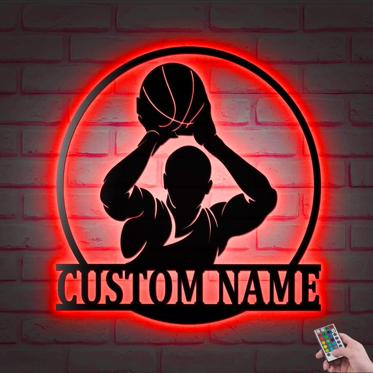 Custom Basketball Player Metal Wall Art Sign 14 Inches