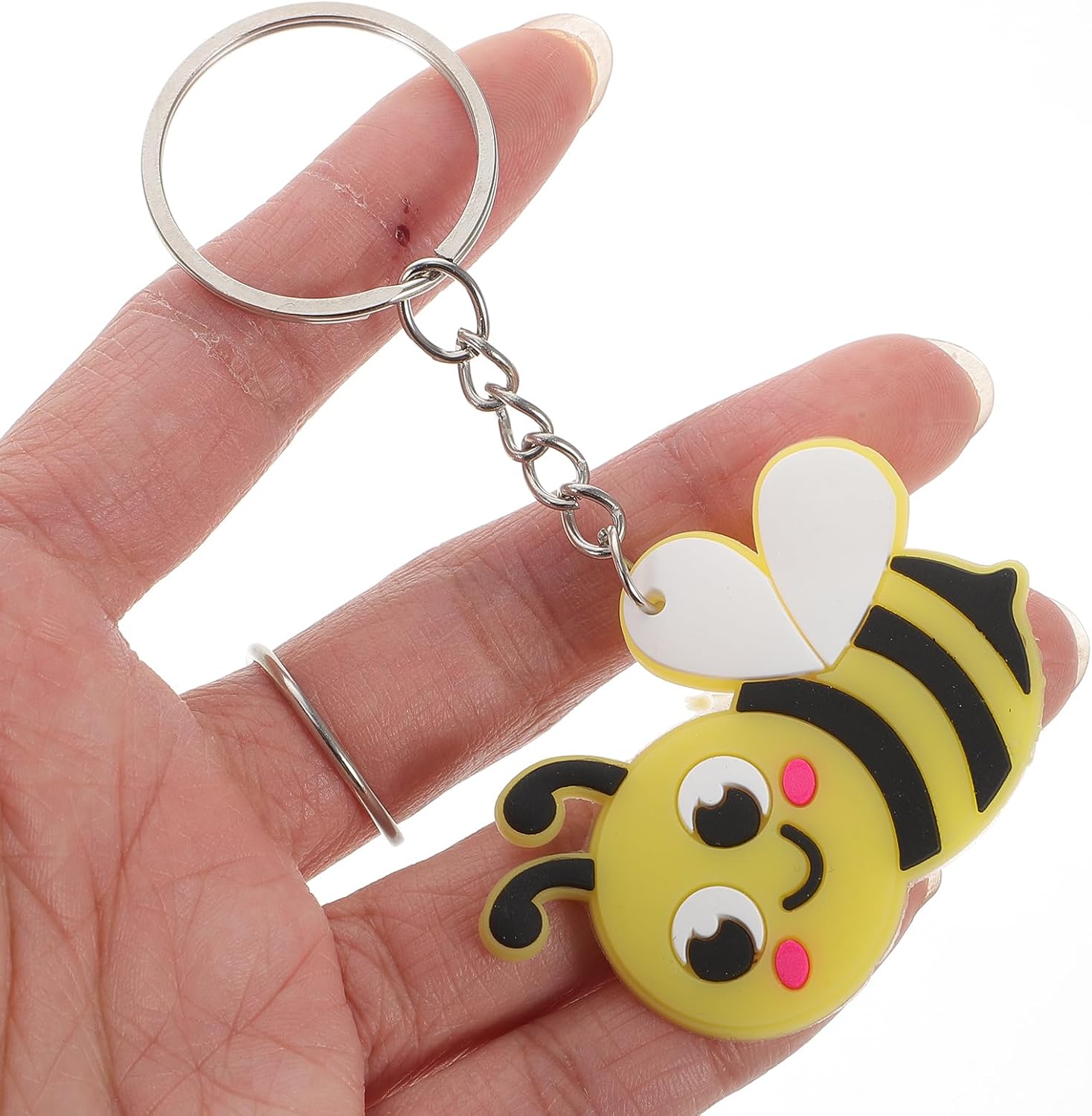 KESYOO 120 Piece Cartoon Bee Keychain Set