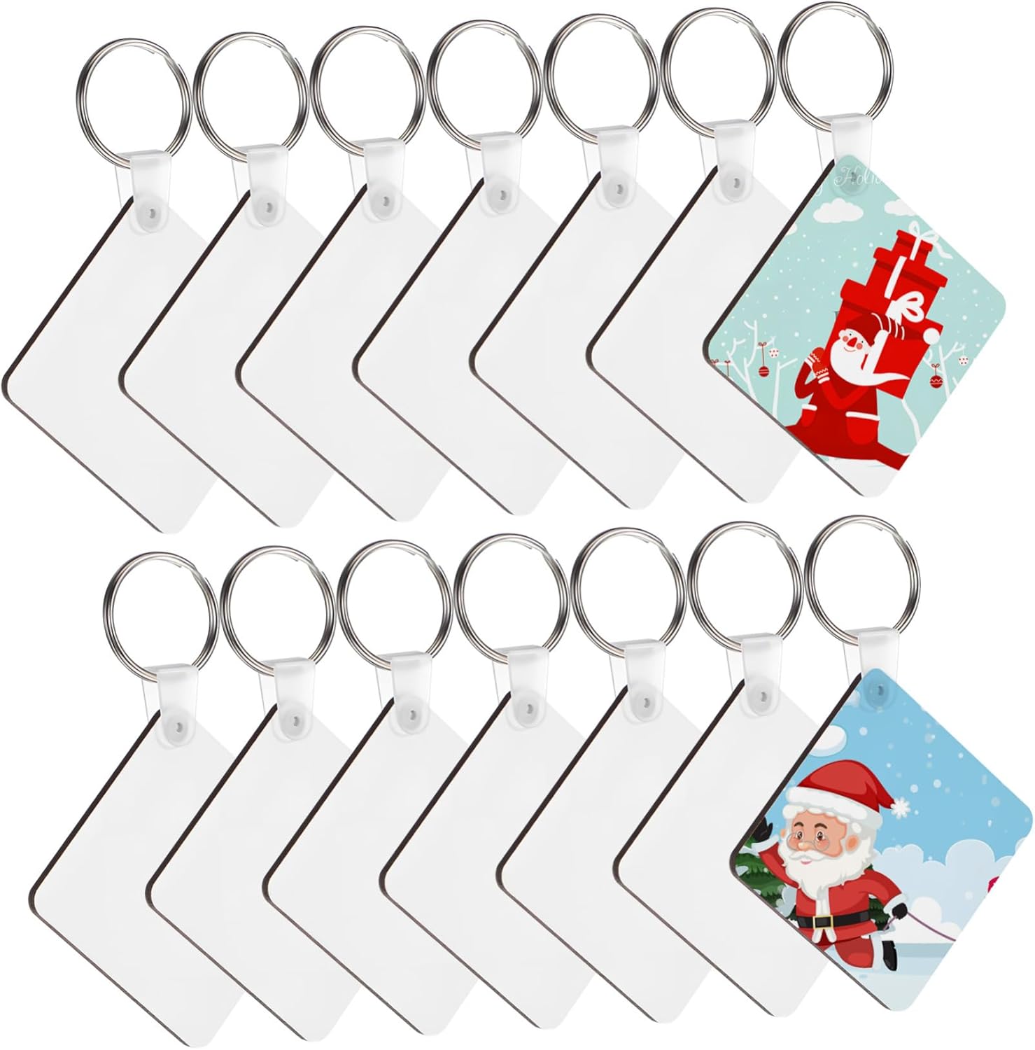 DOITOOL 40pc Keyring Blanks for Sublimation Keychains DIY