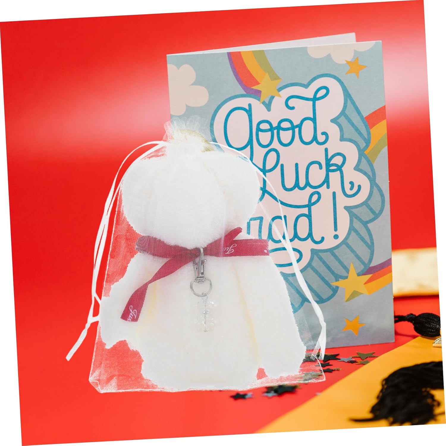 Graduation Party Bear Towel Keychain Set