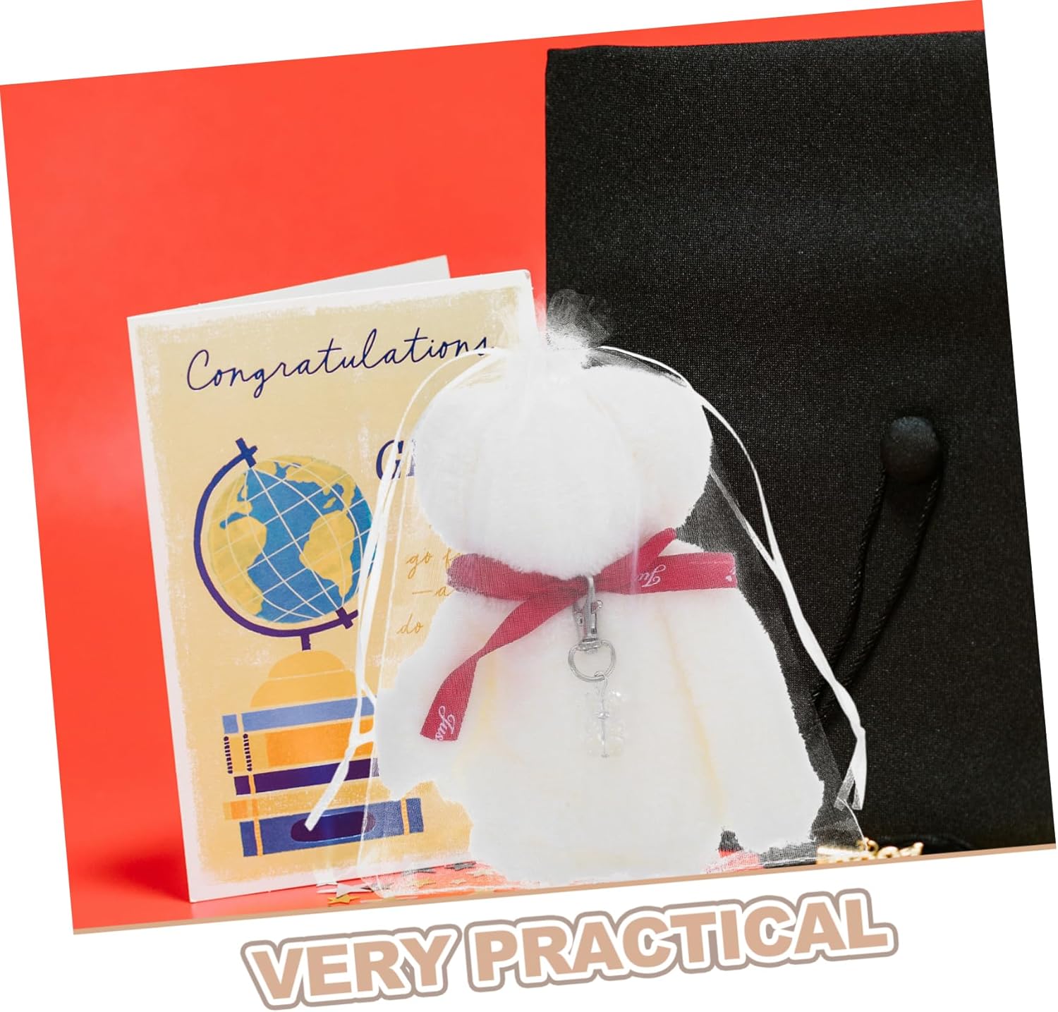 Baptism Party Favors Bear Towel Keychain Set