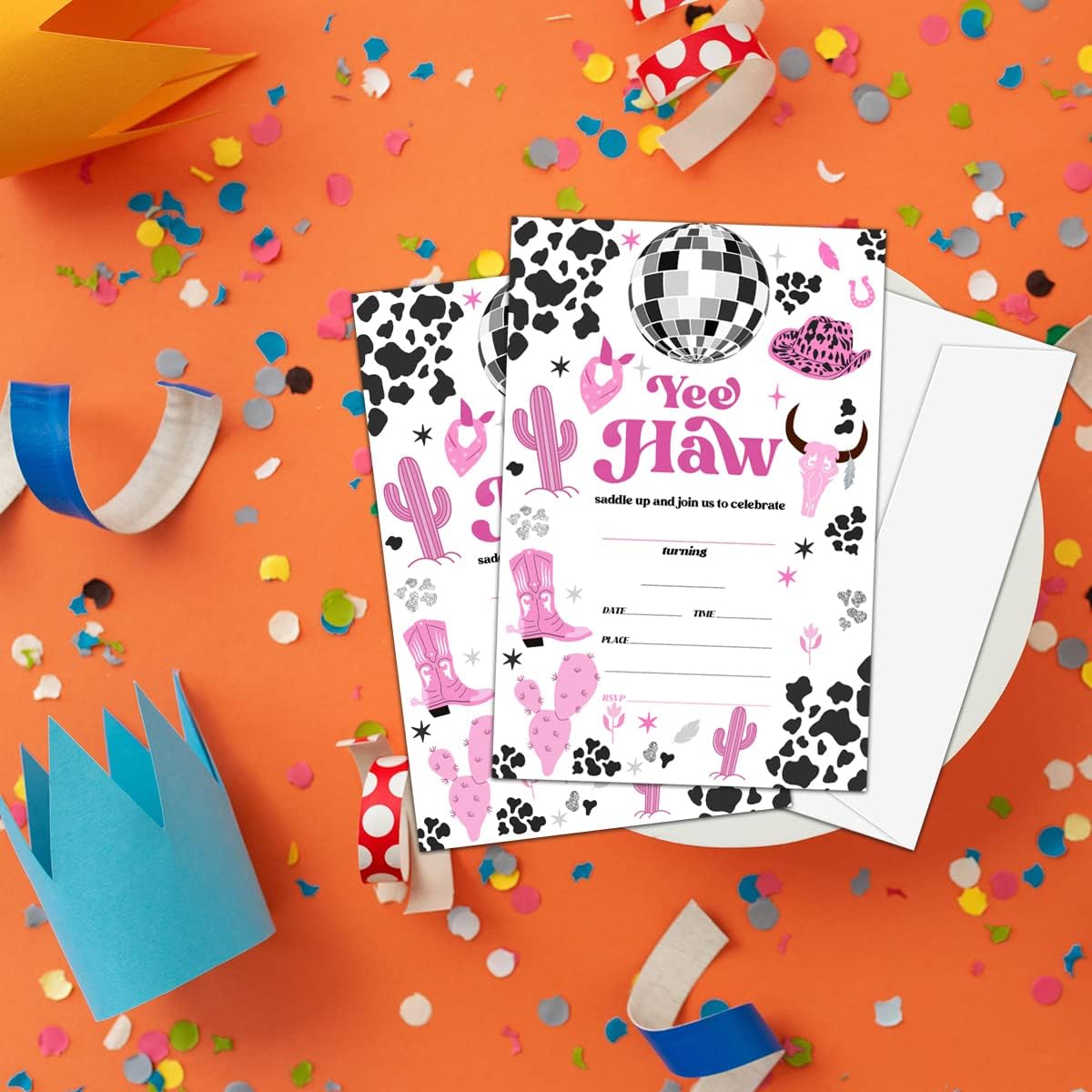NYCTUG Cowgirl Birthday Party Invitation Cards
